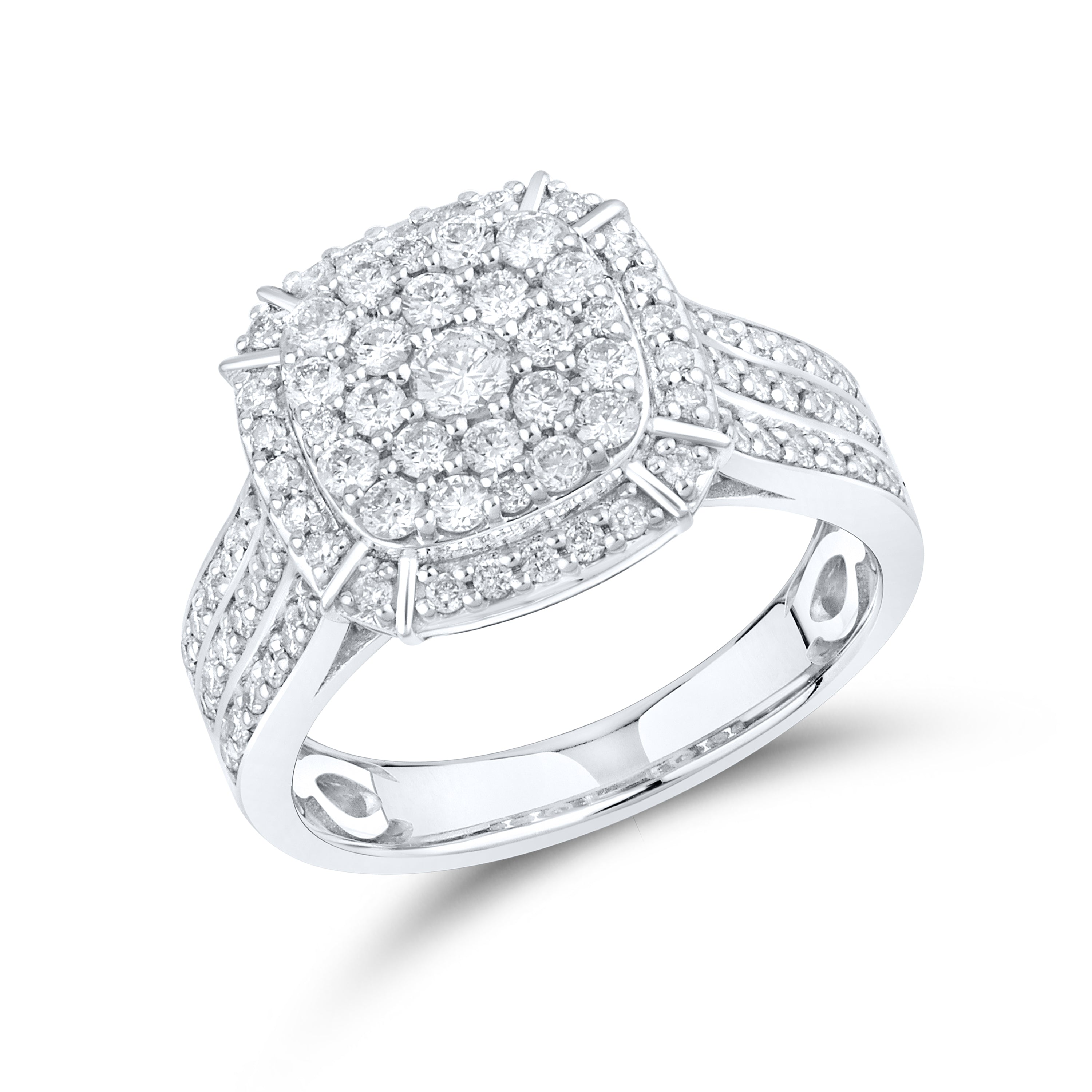 14kt White Gold 1.13 CTW Natural Diamond Bridal Ring Set