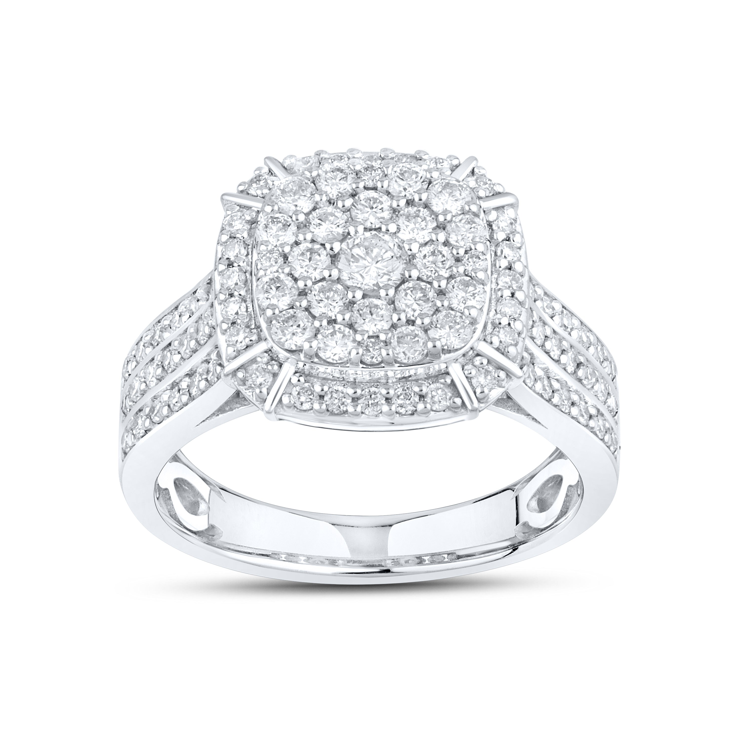 14kt White Gold 1.13 CTW Natural Diamond Bridal Ring Set