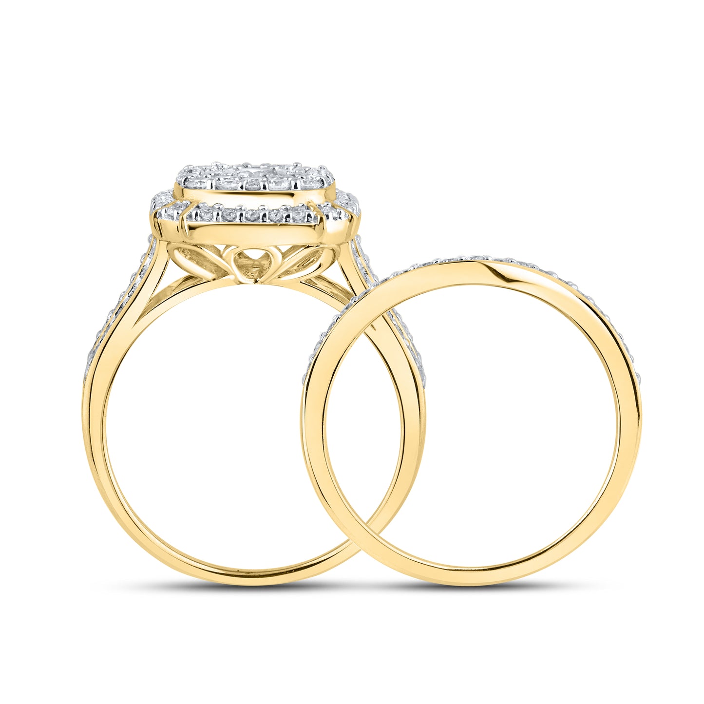 14kt Yellow Gold 1.13 CTW Diamond Bridal Ring Set