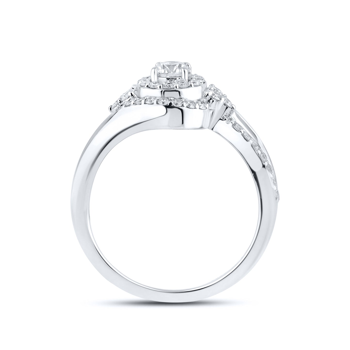 14kt White Gold 1.25 CTW Lab Diamond Engagement Ring Set