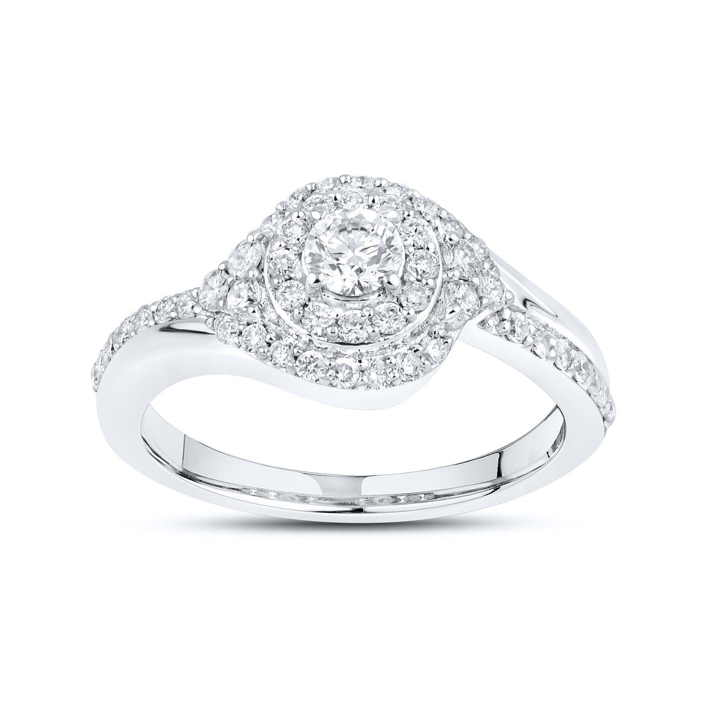 14kt White Gold 1.25 CTW Lab Diamond Engagement Ring Set