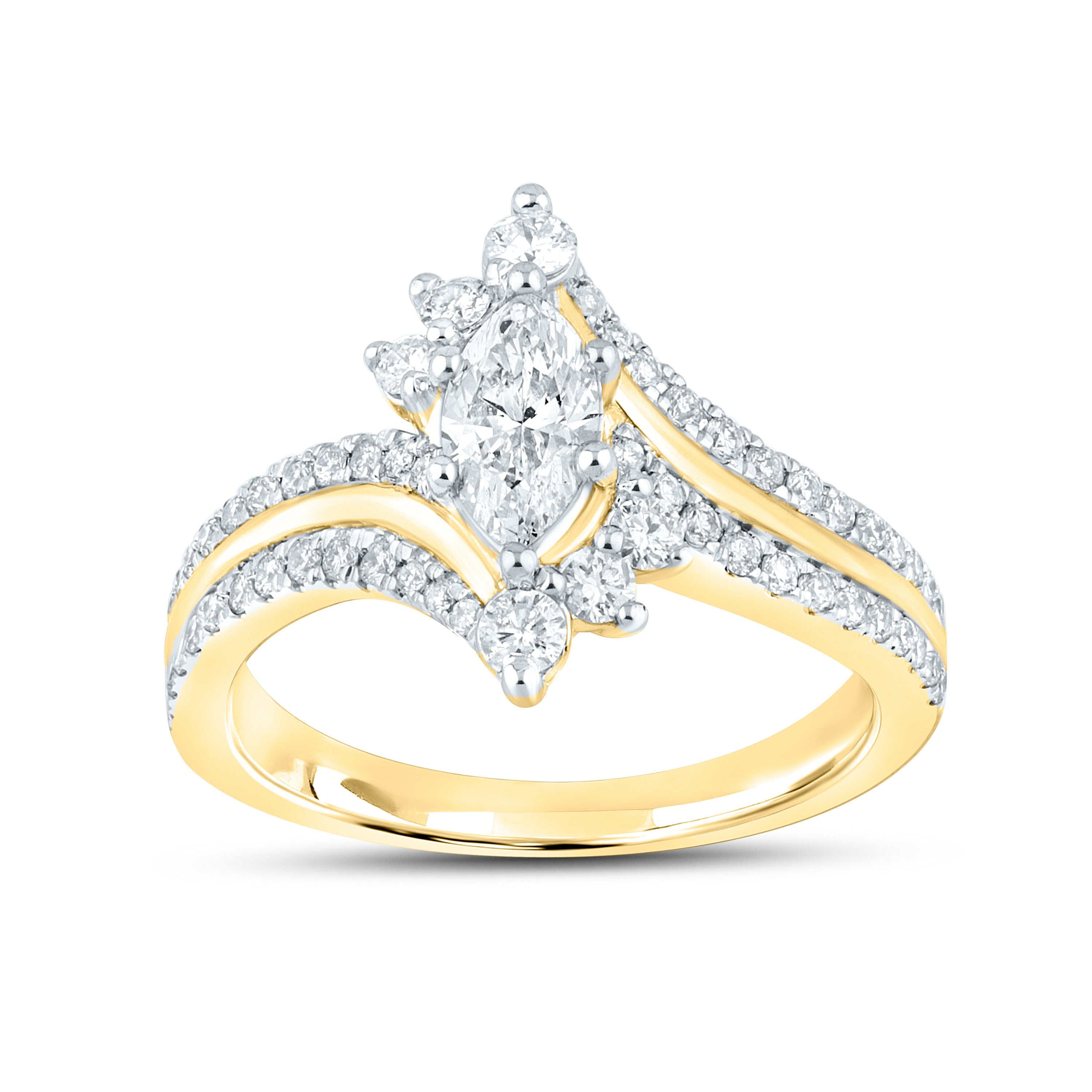 10kt white gold 1.02 CTW Lab Diamond Bridal ring set