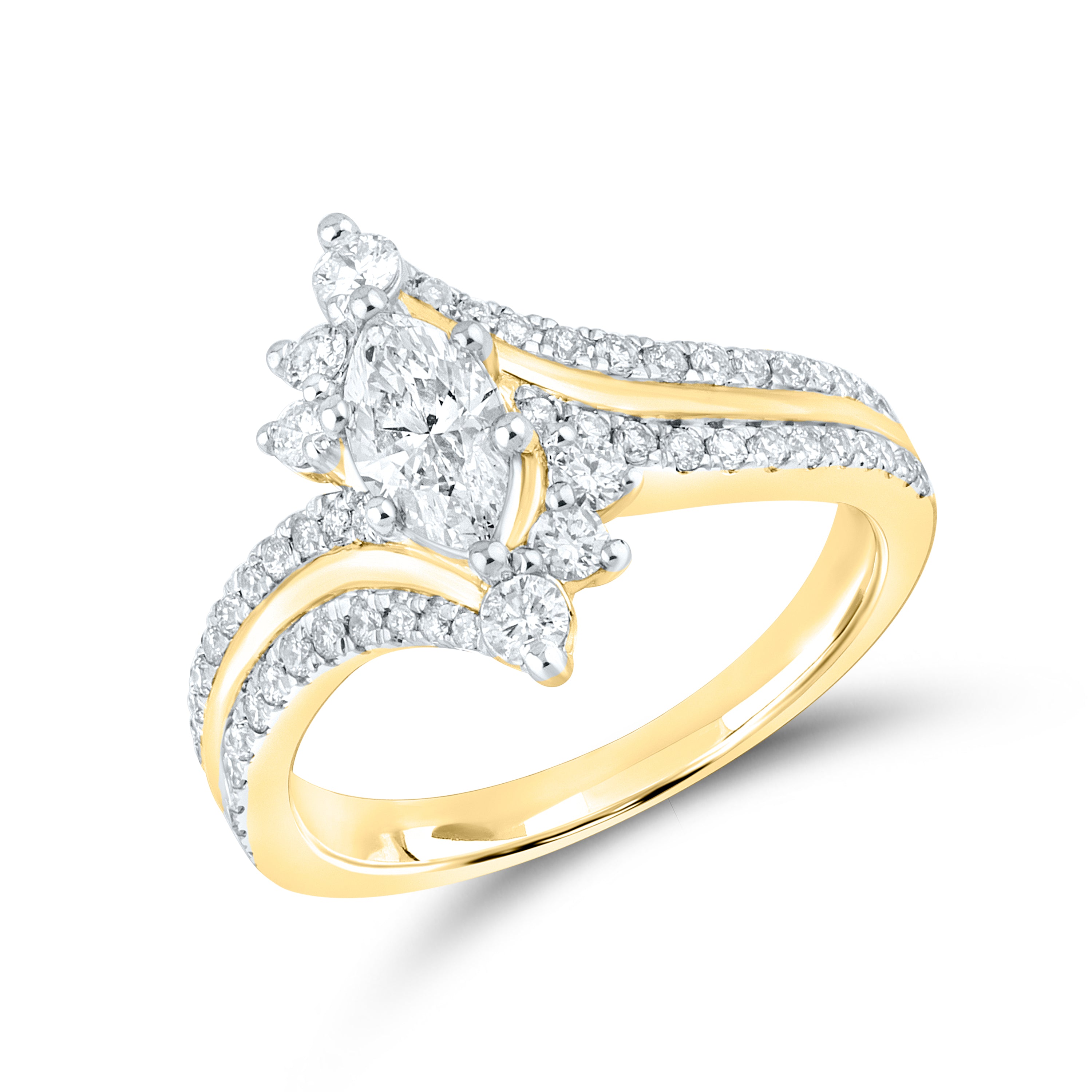 10kt white gold 1.02 CTW Lab Diamond Bridal ring set