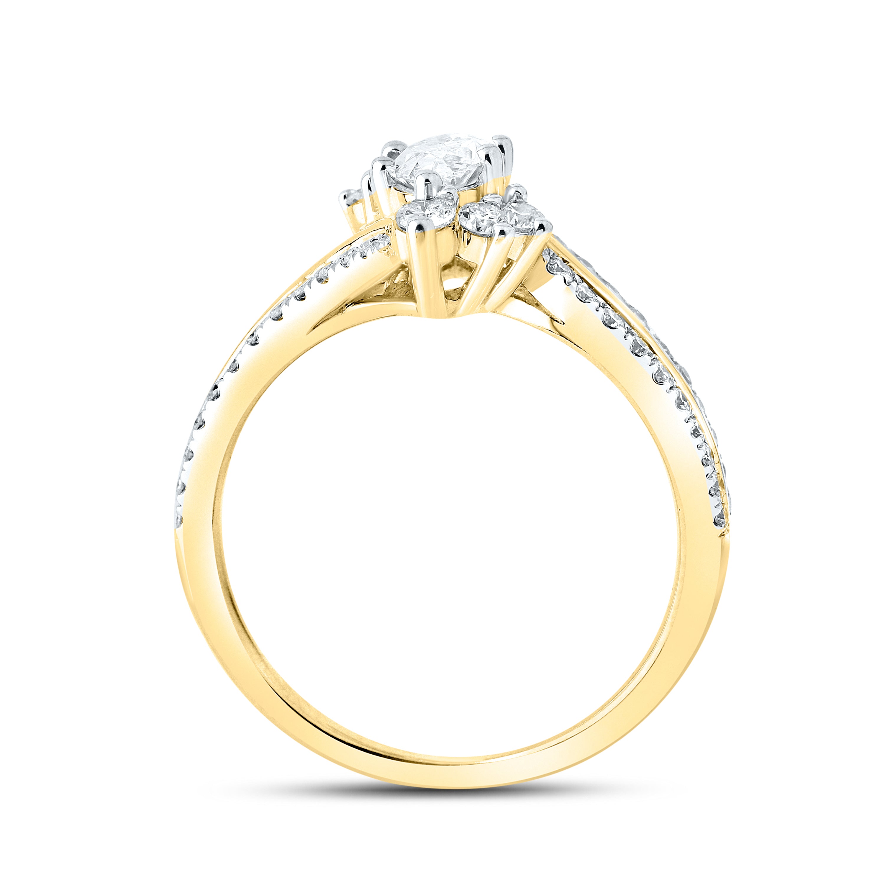 10kt white gold 1.02 CTW Lab Diamond Bridal ring set