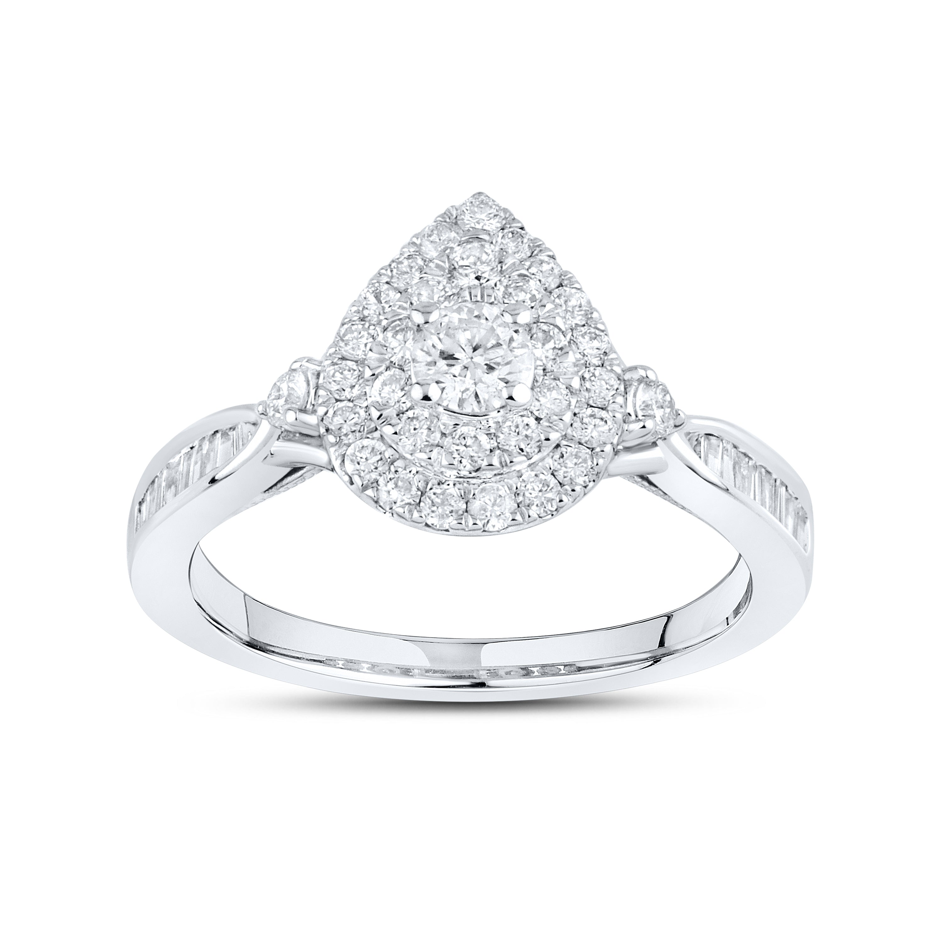 10KT WHITE GOLD 0.99 CTW DIAMOND BRIDAL SET