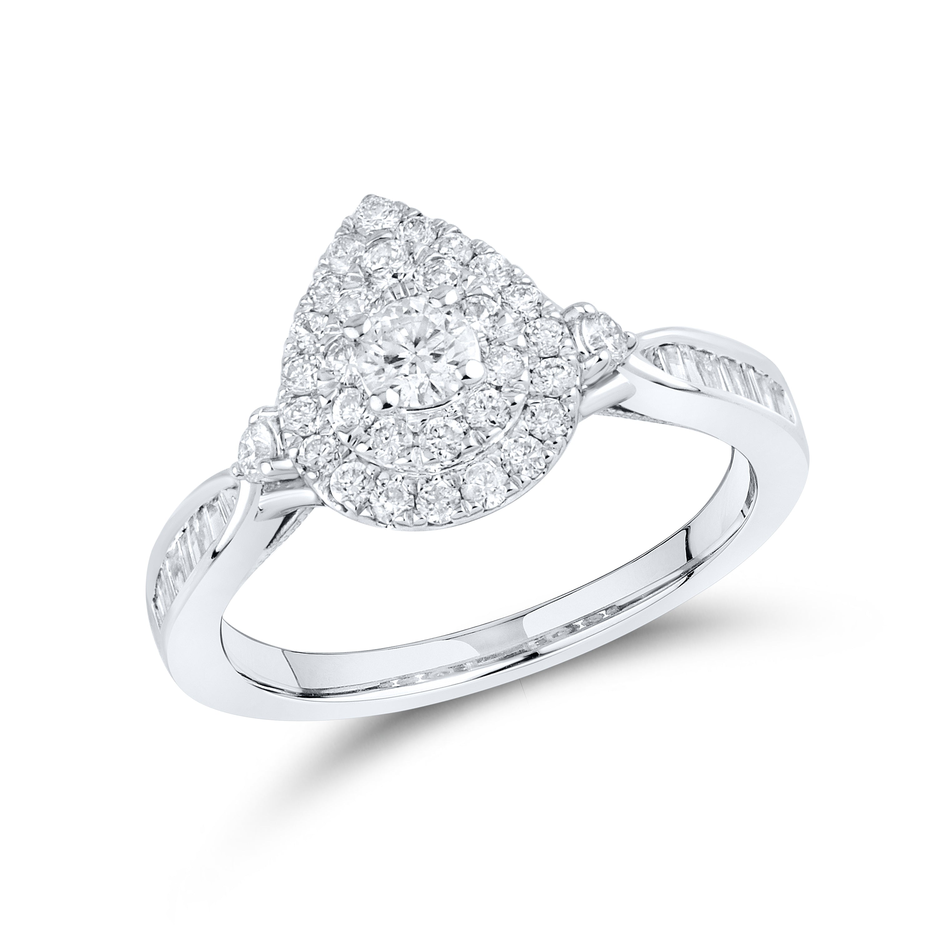 10KT WHITE GOLD 0.99 CTW DIAMOND BRIDAL SET