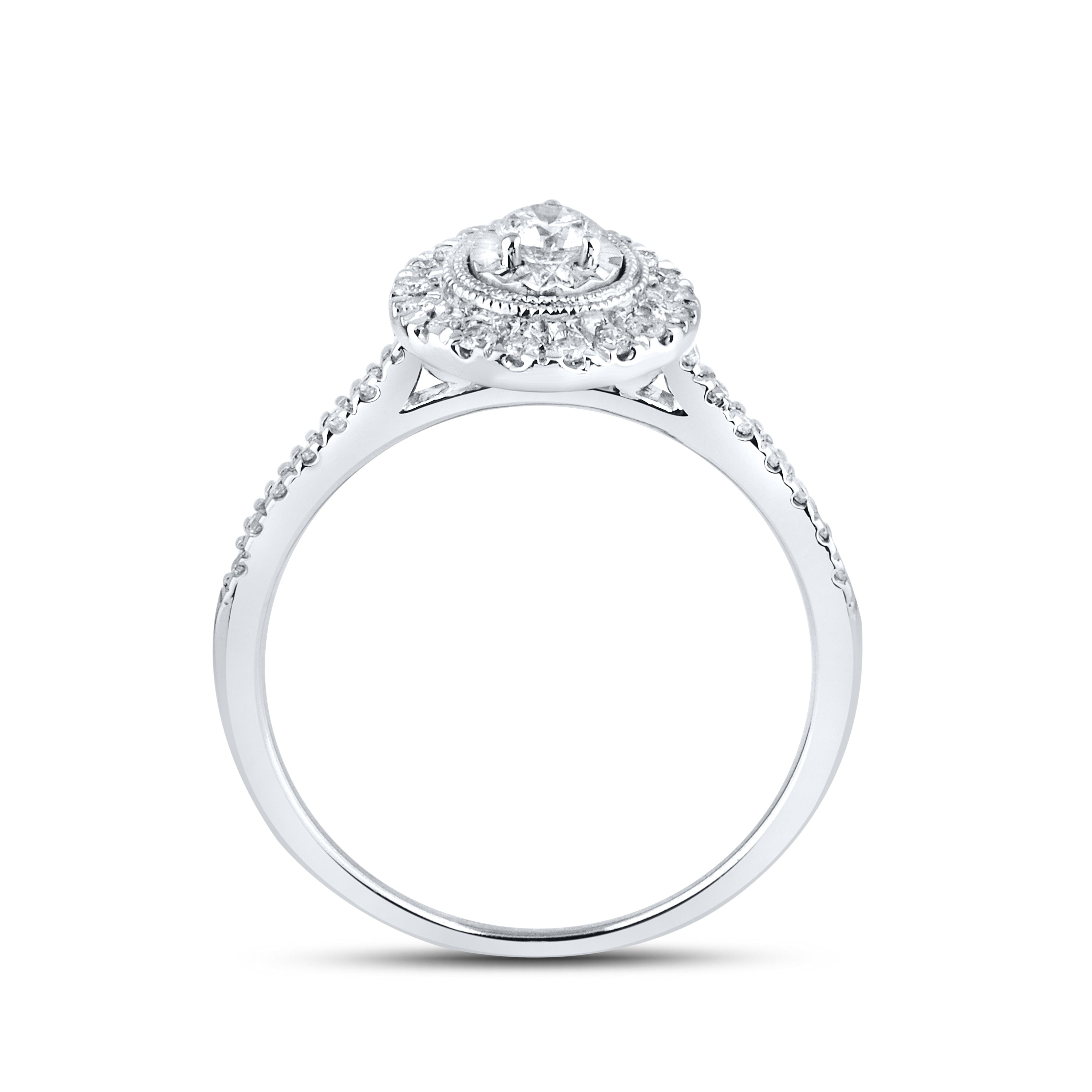 14k white gold 1.05 CTW Natural Diamond Bridal ring set