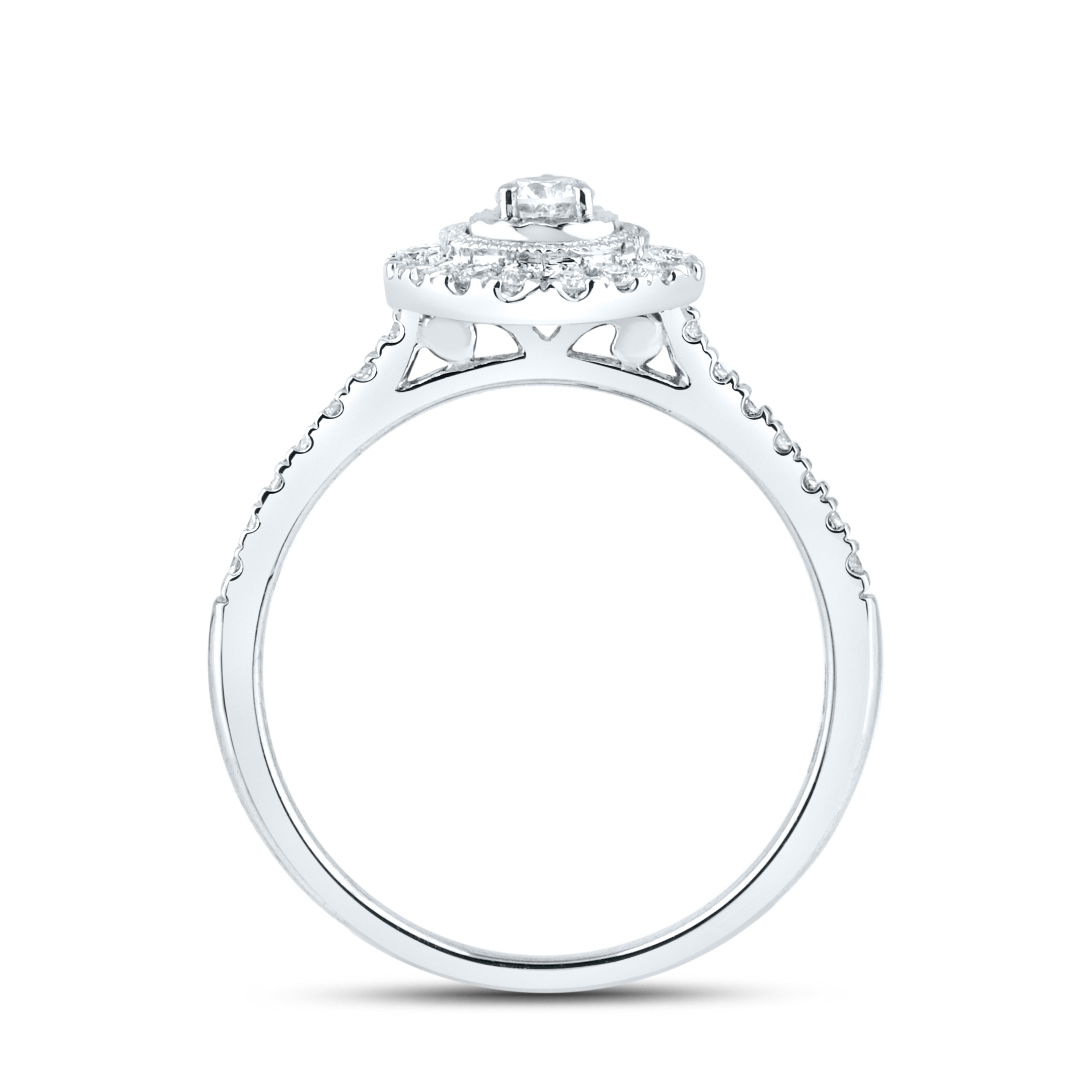 10KT WHITE GOLD 0.49 CTW DIAMOND BRIDAL SET