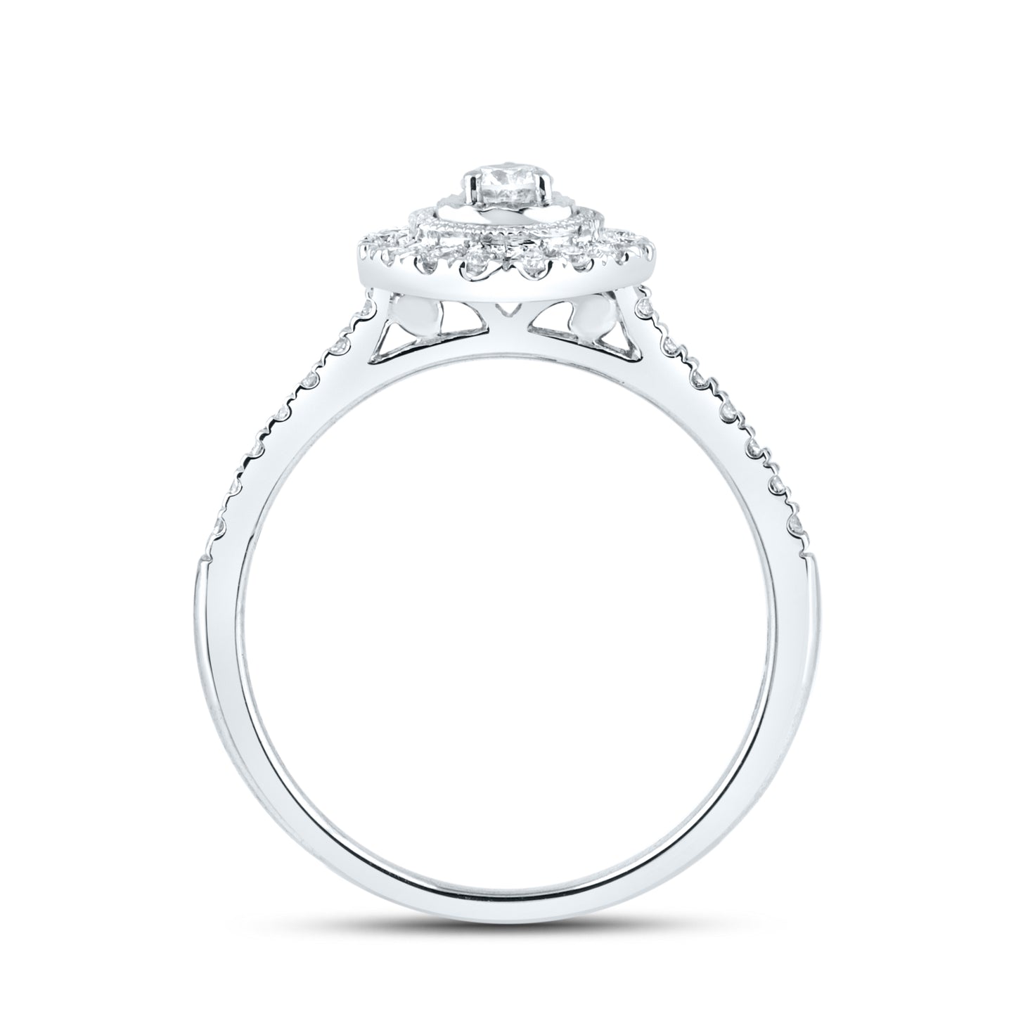 10KT WHITE GOLD 0.49 CTW DIAMOND BRIDAL SET