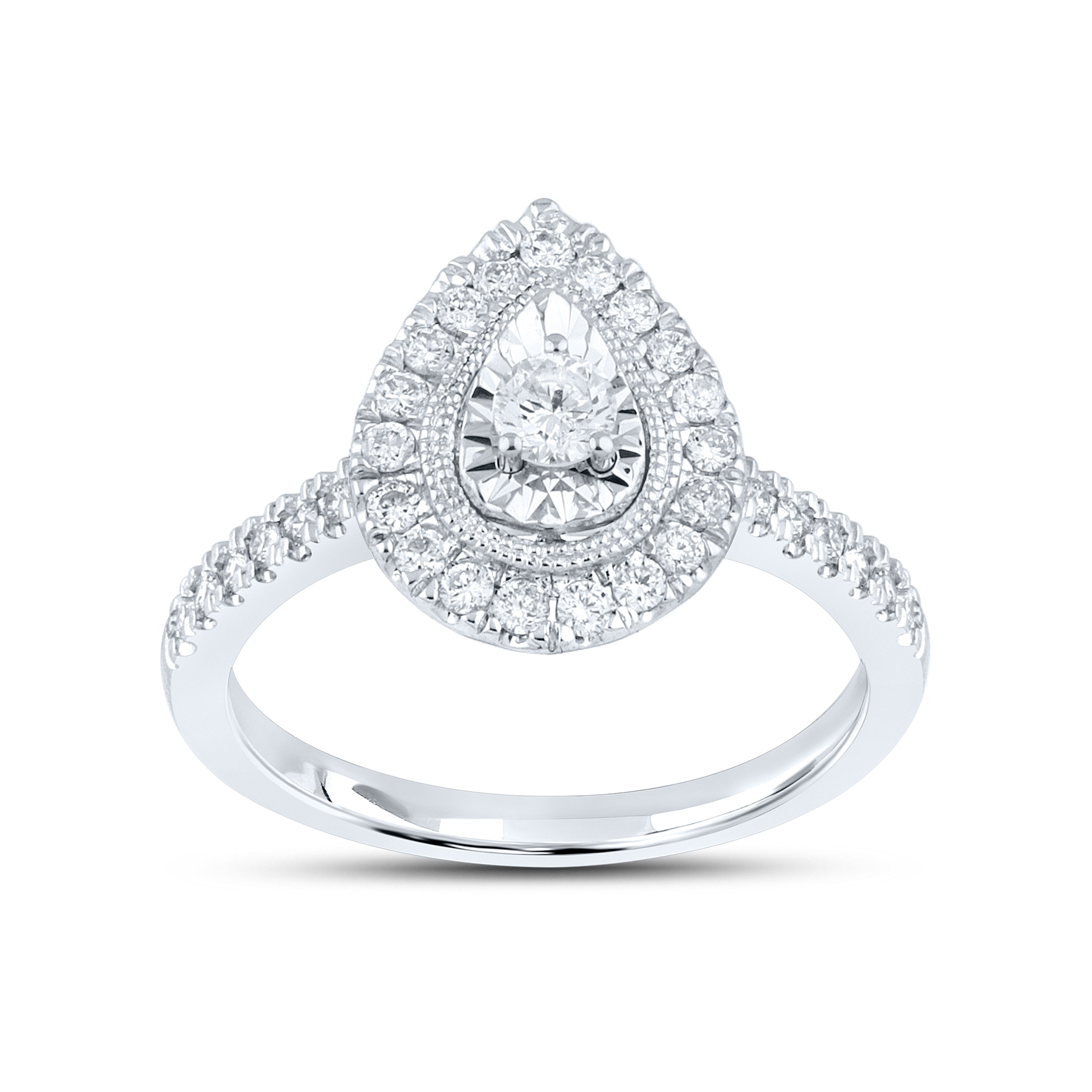 10KT WHITE GOLD 0.49 CTW DIAMOND BRIDAL SET