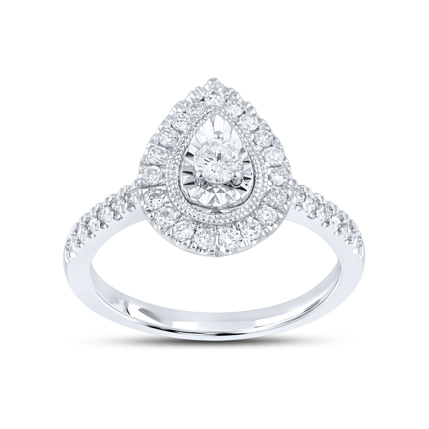 10KT WHITE GOLD 0.49 CTW DIAMOND BRIDAL SET