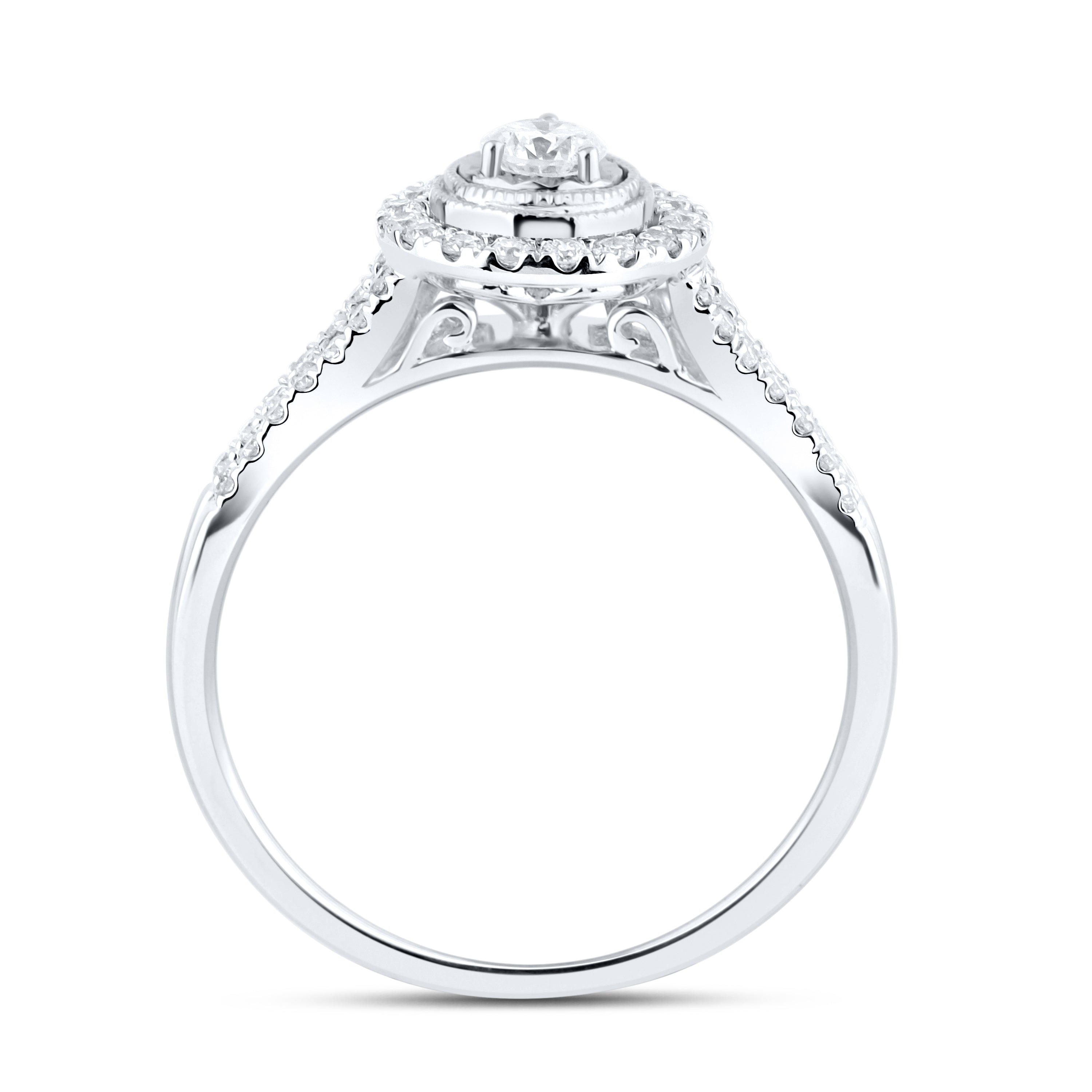 10KT WHITE GOLD 0.54 CTW DIAMOND BRIDAL SET