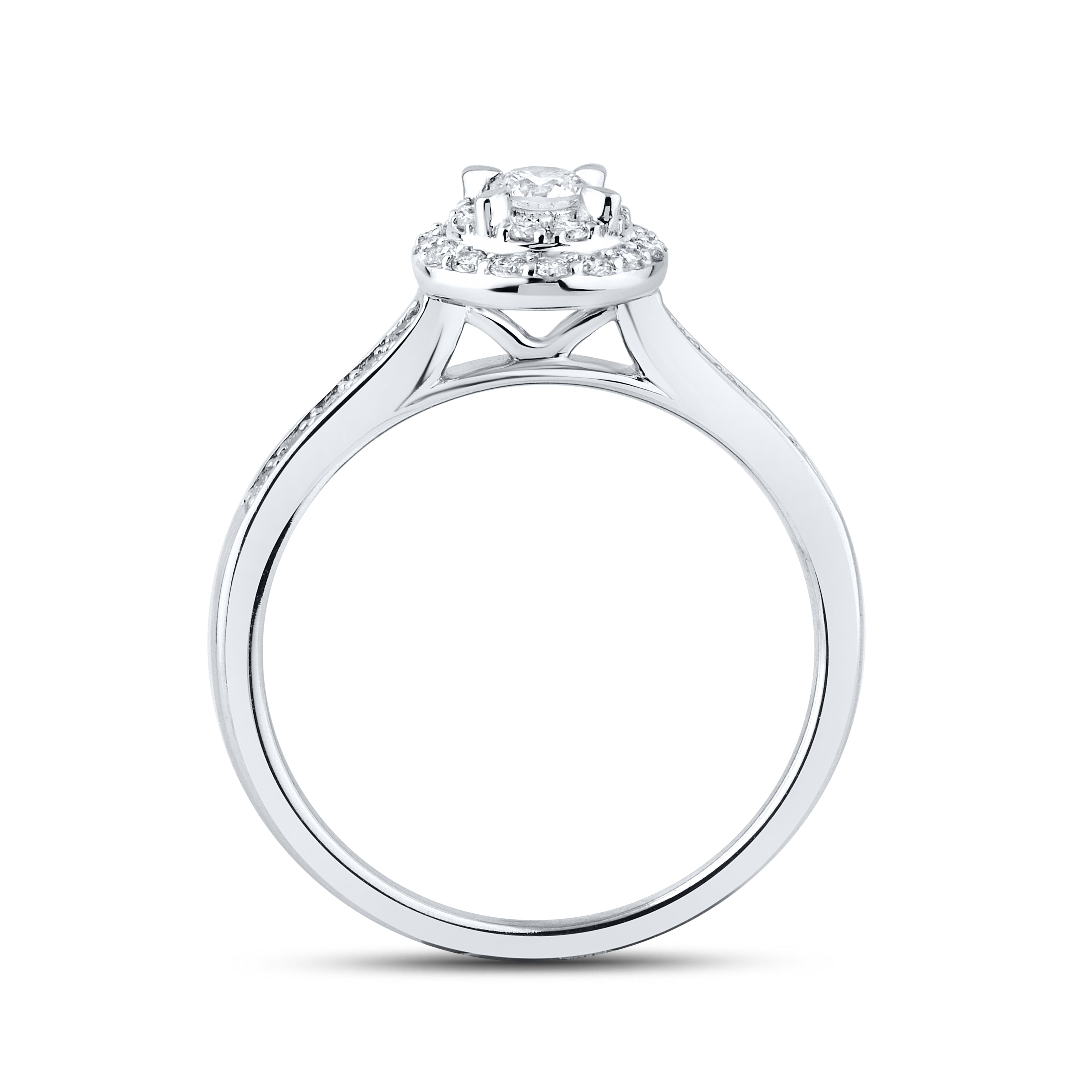 14kt White Gold 0.48 CTW Natural Diamond Bridal Ring Set