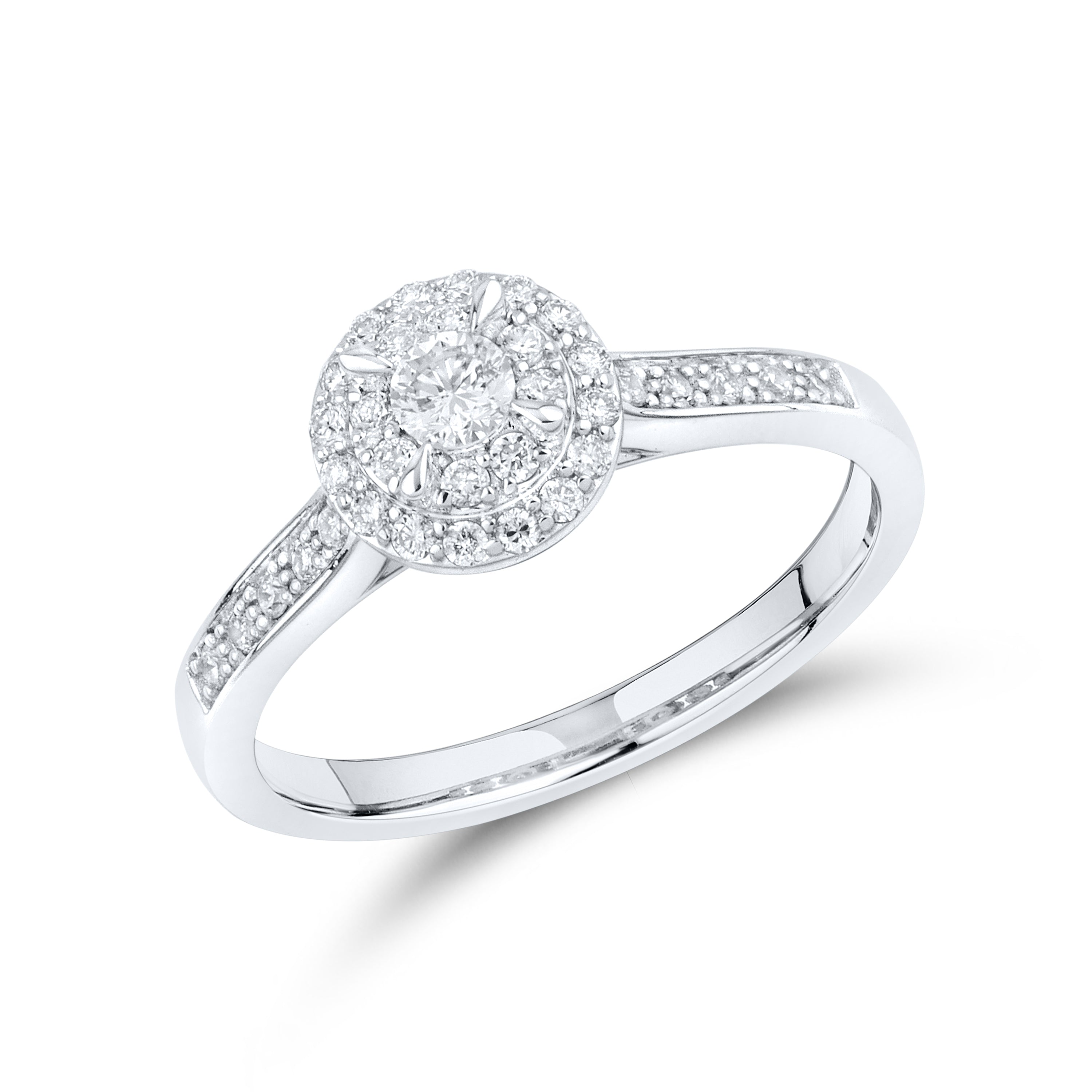 14kt White Gold 0.48 CTW Natural Diamond Bridal Ring Set