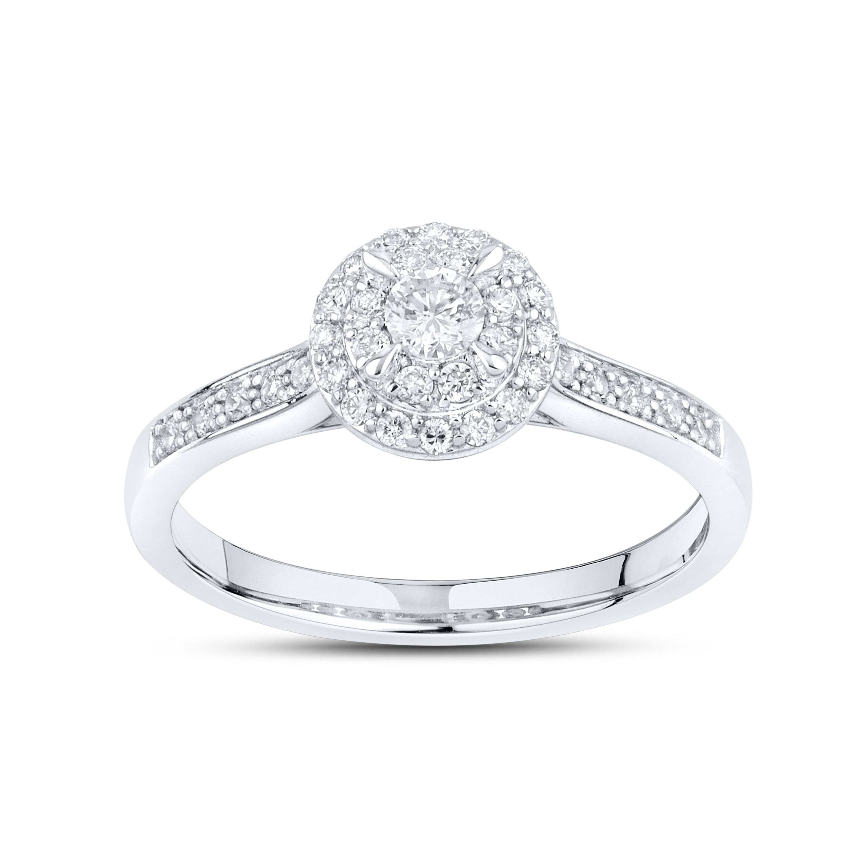 14kt White Gold 0.48 CTW Natural Diamond Bridal Ring Set