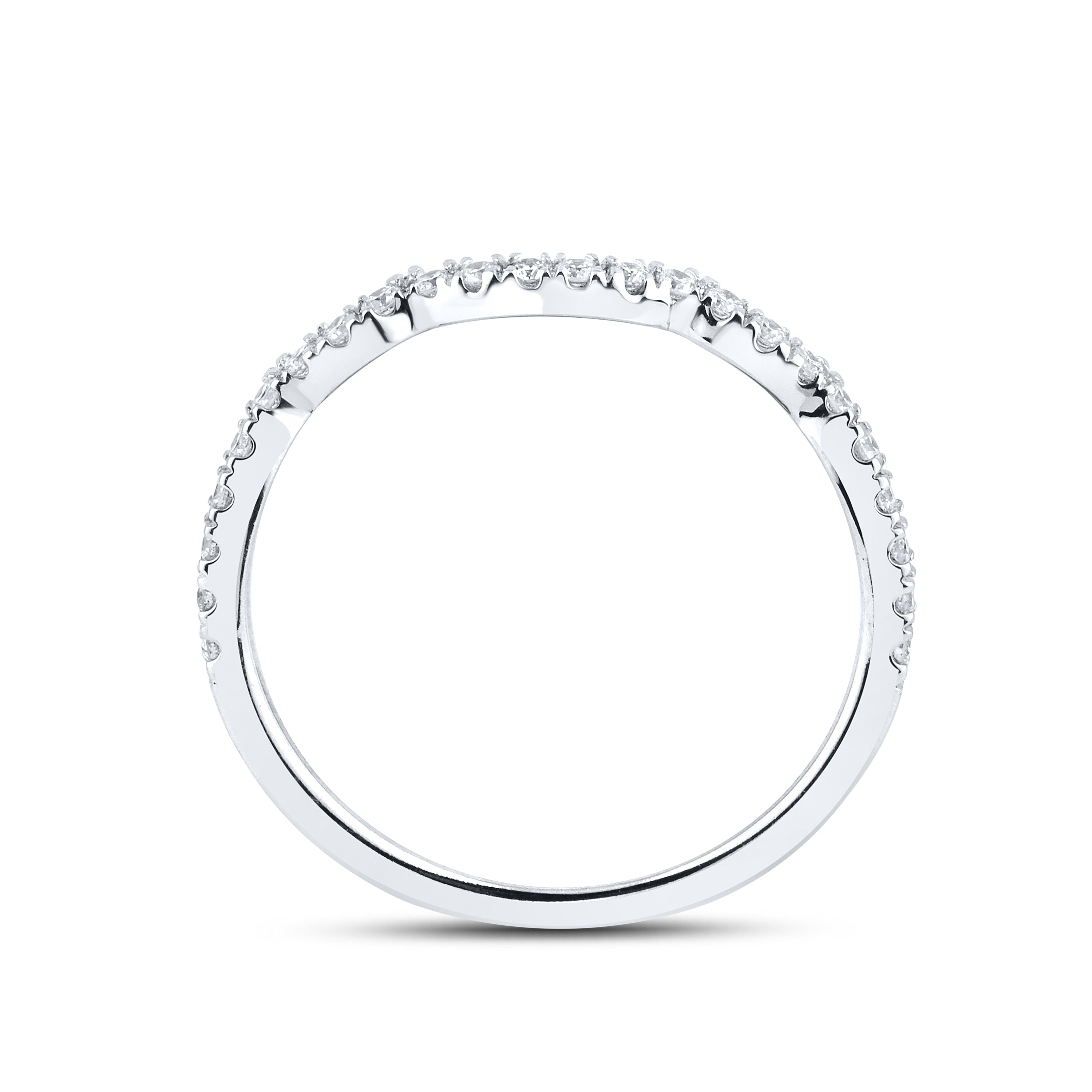 14KT WHITE GOLD NATURAL DIAMOND BRIDAL RING SET 0.50 CTW