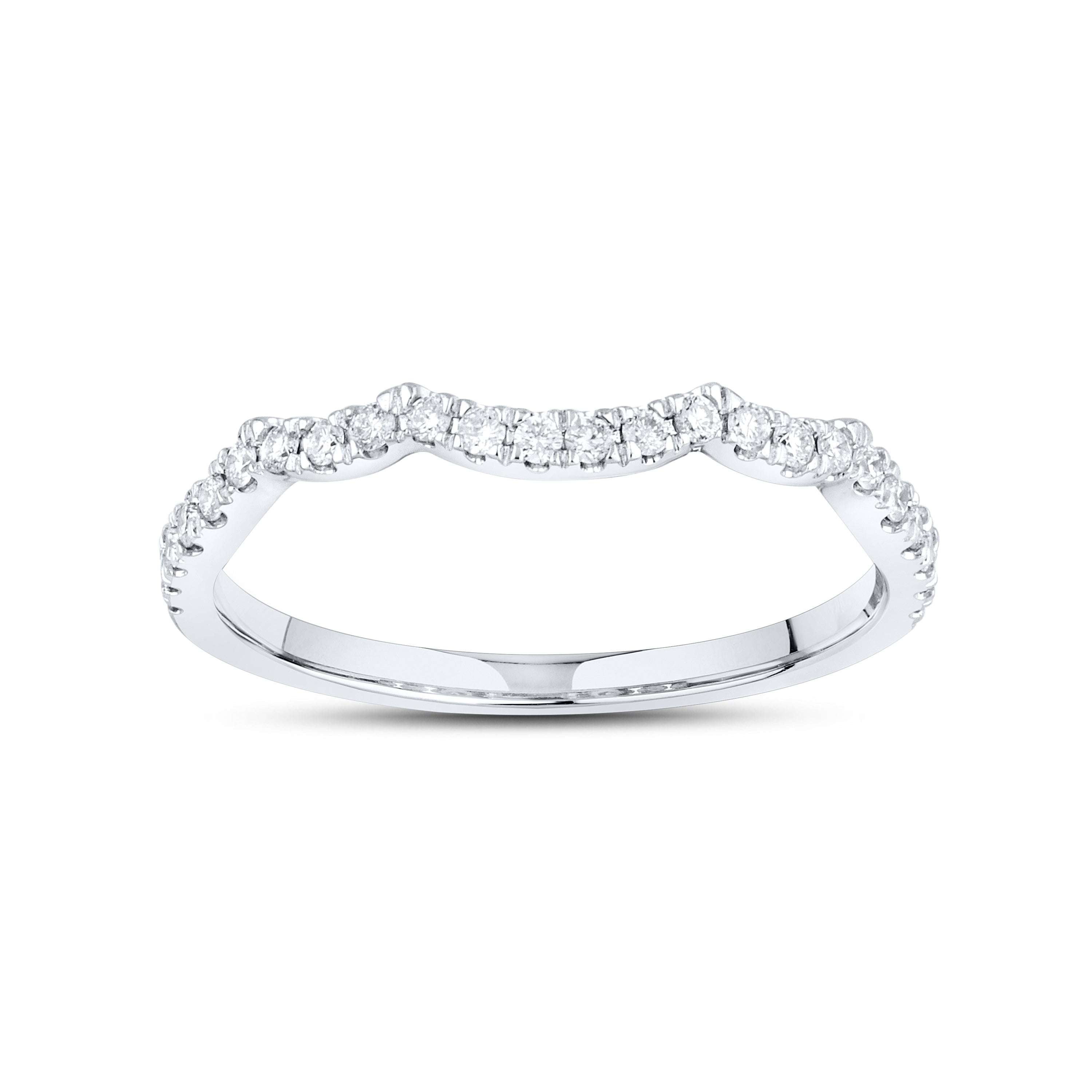 14KT WHITE GOLD NATURAL DIAMOND BRIDAL RING SET 0.50 CTW