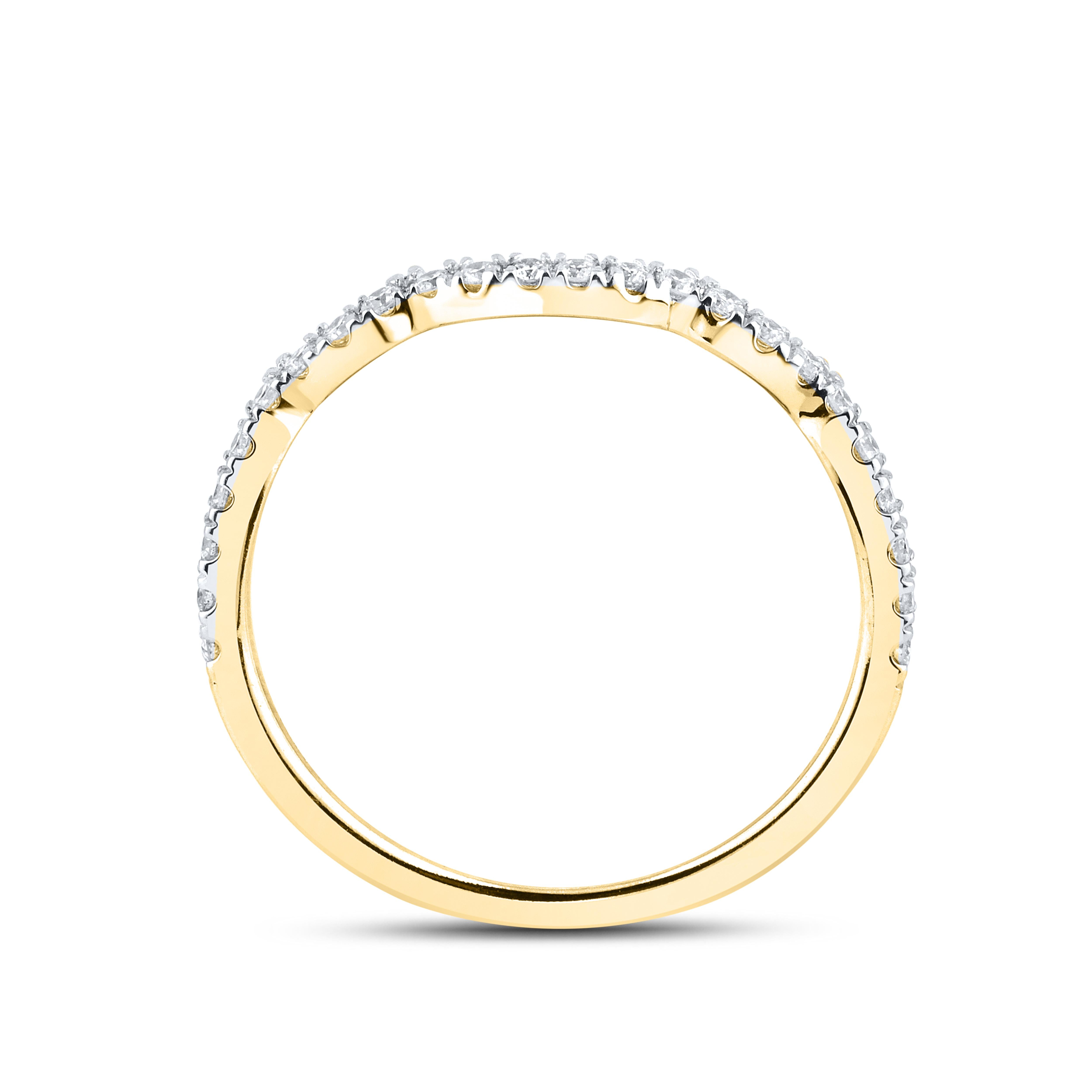 14KT YELLOW GOLD NATURAL DIAMOND BRIDAL RING SET 0.54 CTW