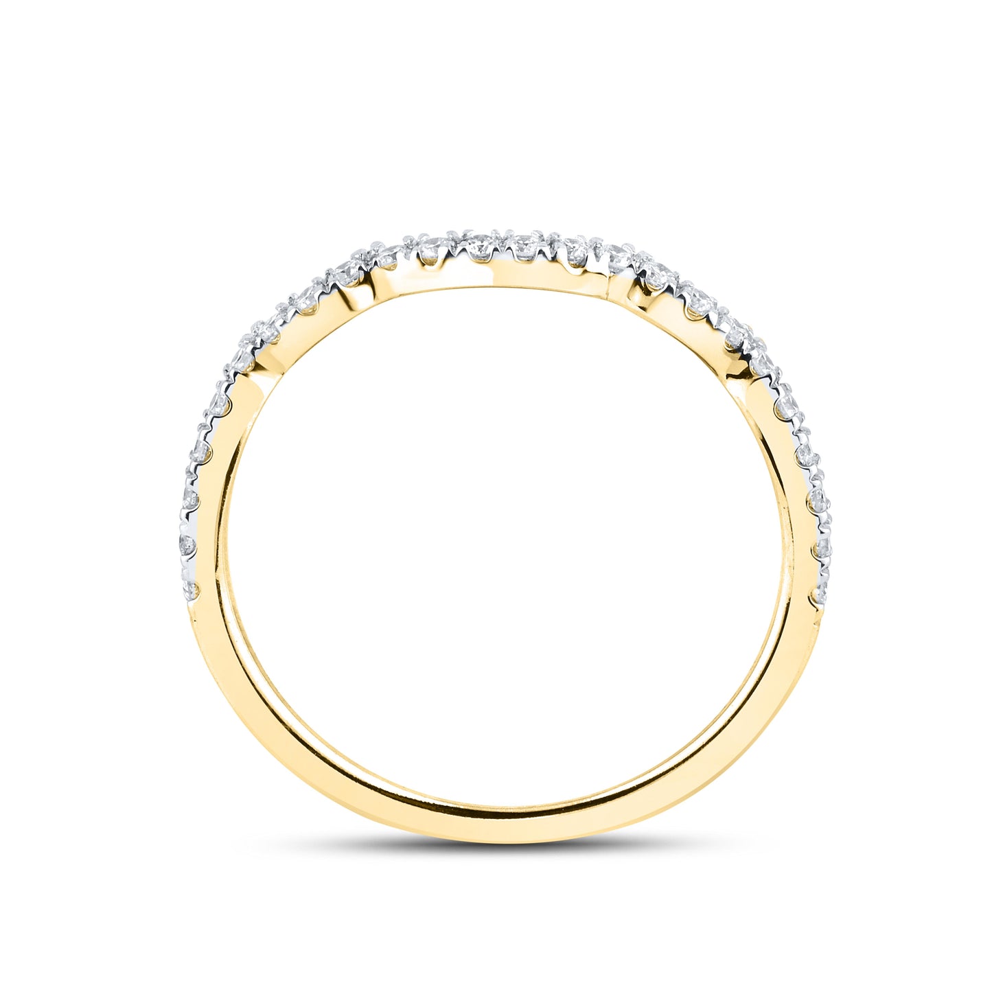 14K YELLOW GOLD NATURAL DIAMOND BRIDAL RING SET 0.54 CTW