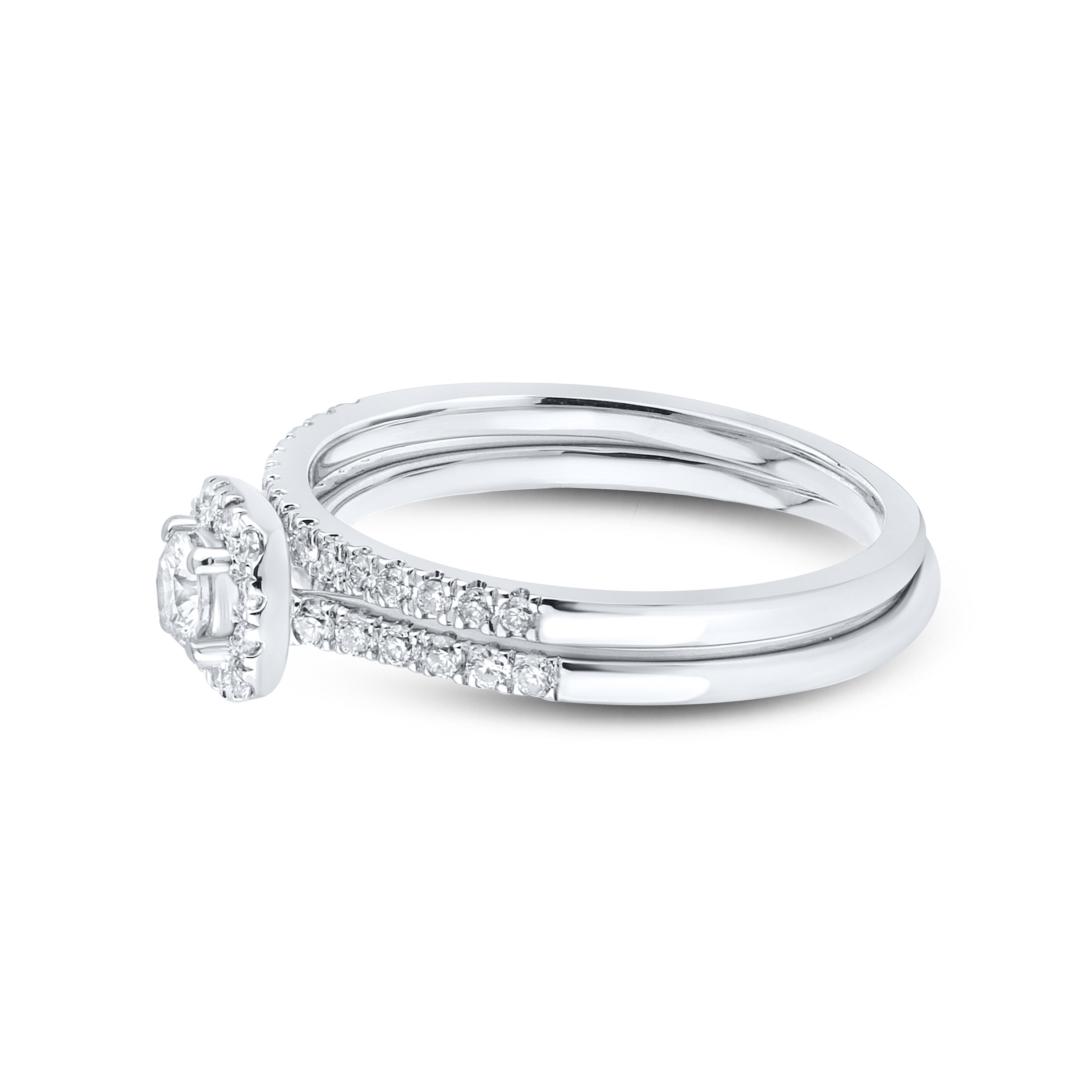 14KT WHITE GOLD 0.49 CTW DIAMOND BRIDAL RING SET