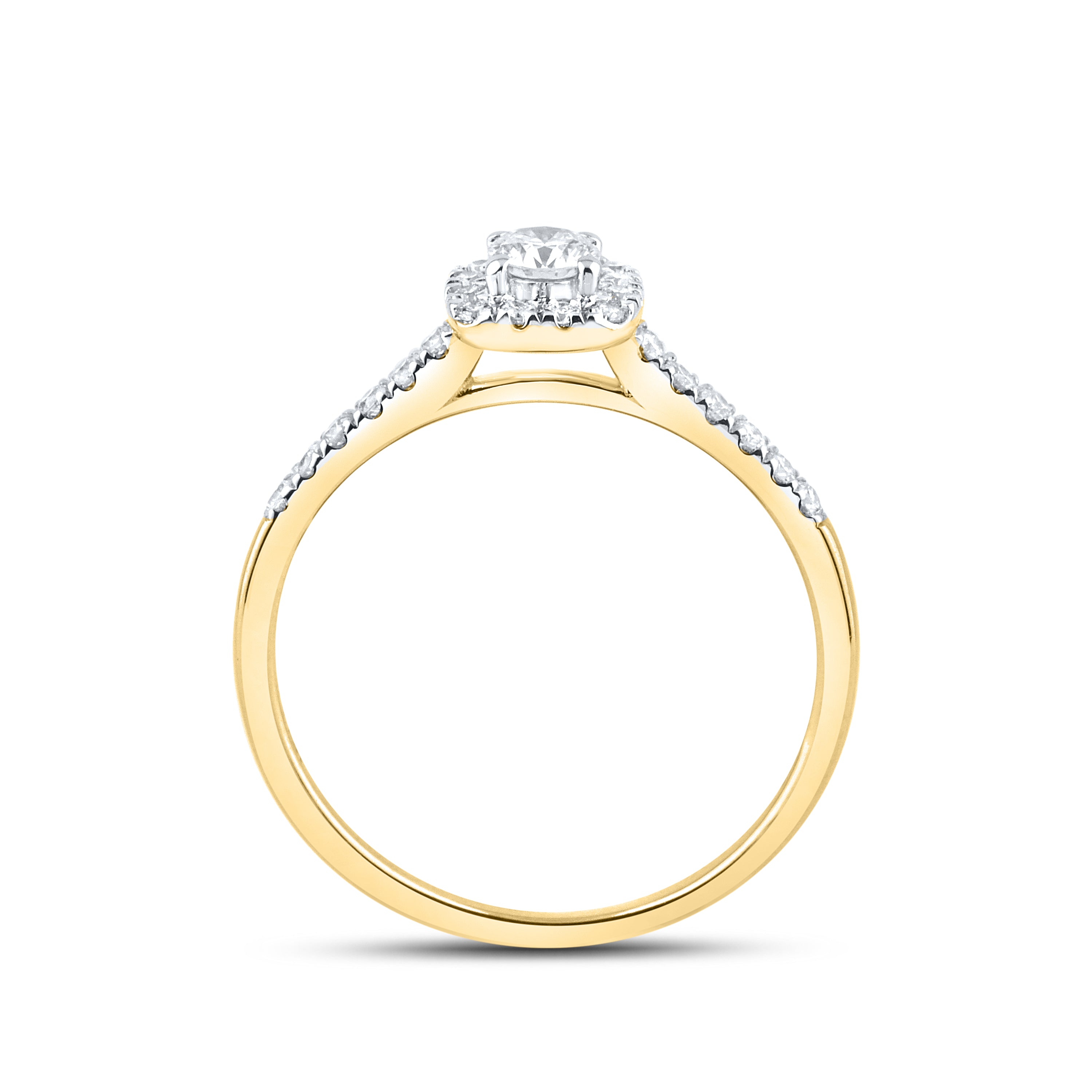 14KT YELLOW GOLD 0.49 CTW DIAMOND BRIDAL RING SET