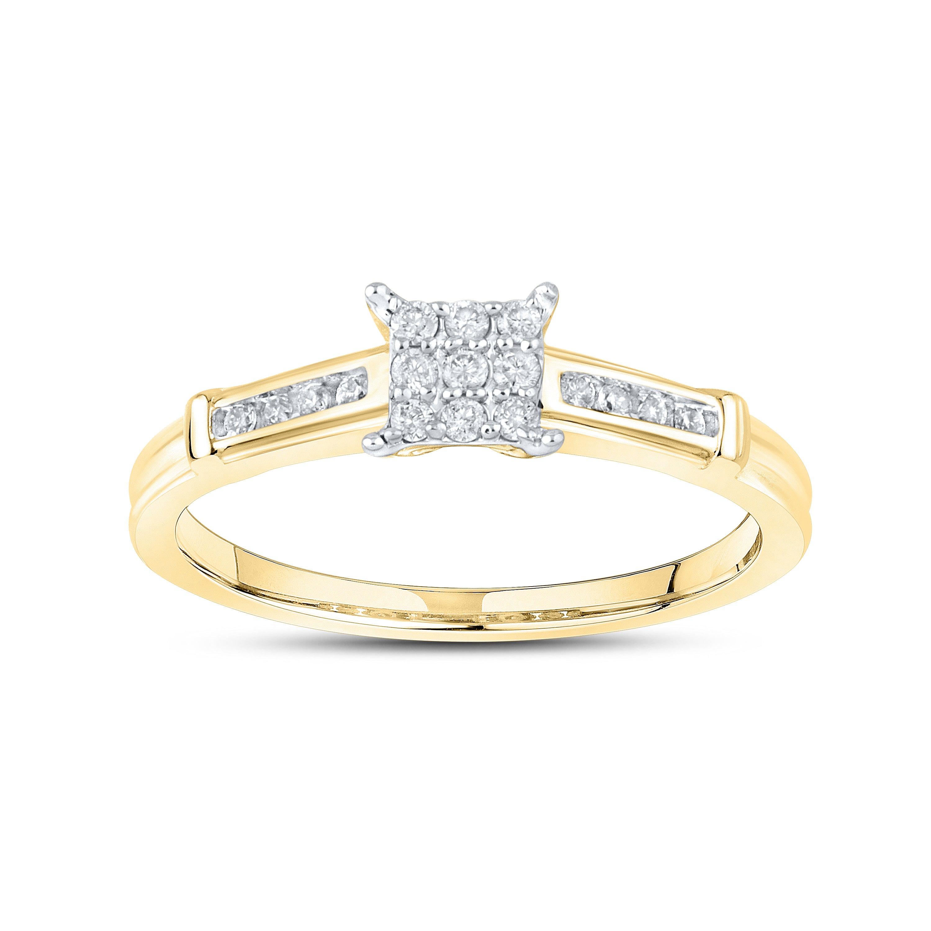 14kt White Gold 0.24 CTW Natural Diamond Bridal Ring Set