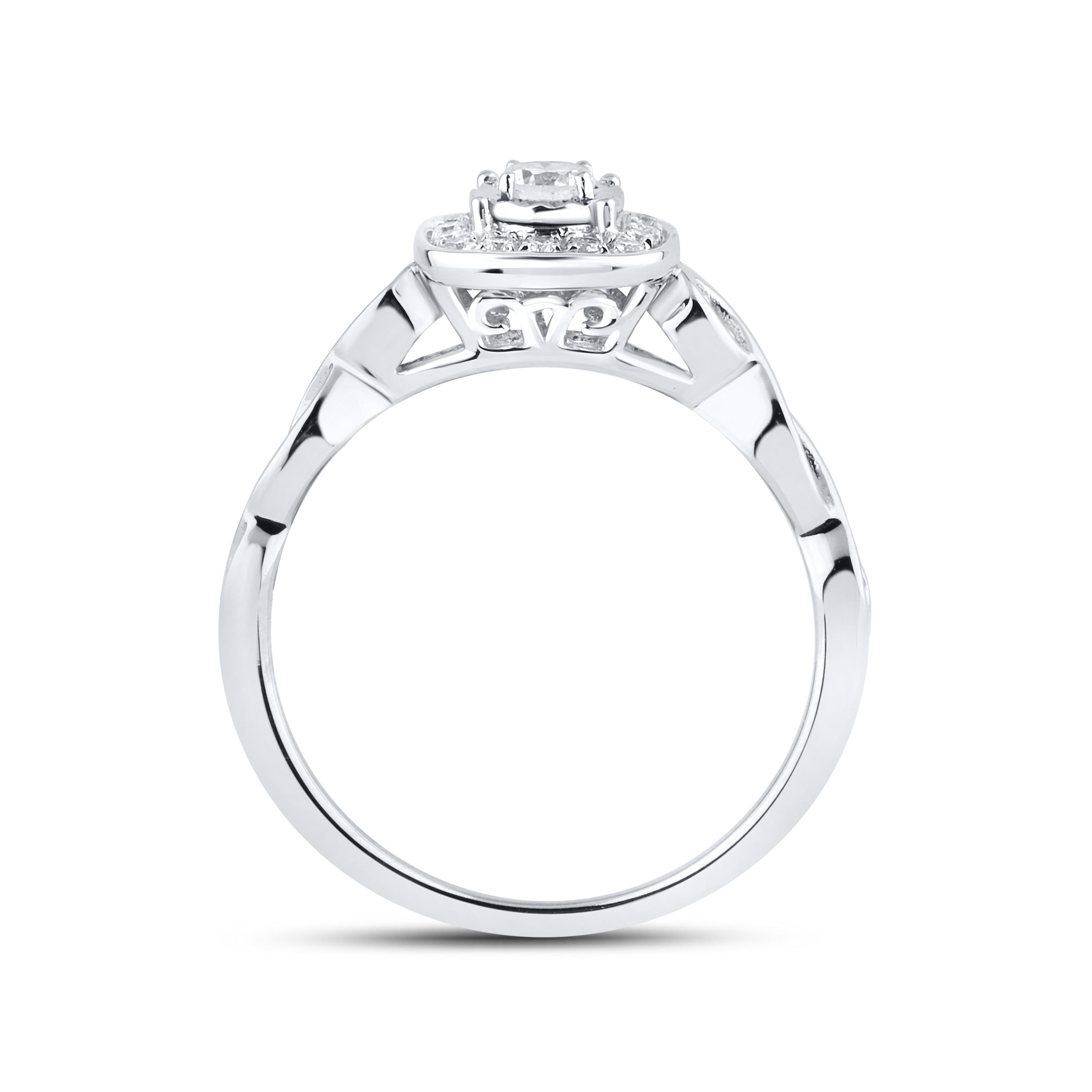 10KT WHITE GOLD 0.33 CTW DIAMOND BRIDAL SET