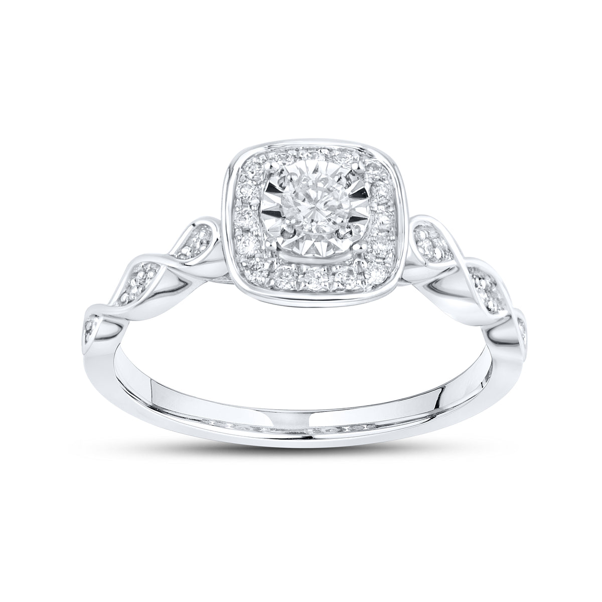 10KT WHITE GOLD 0.33 CTW DIAMOND BRIDAL SET