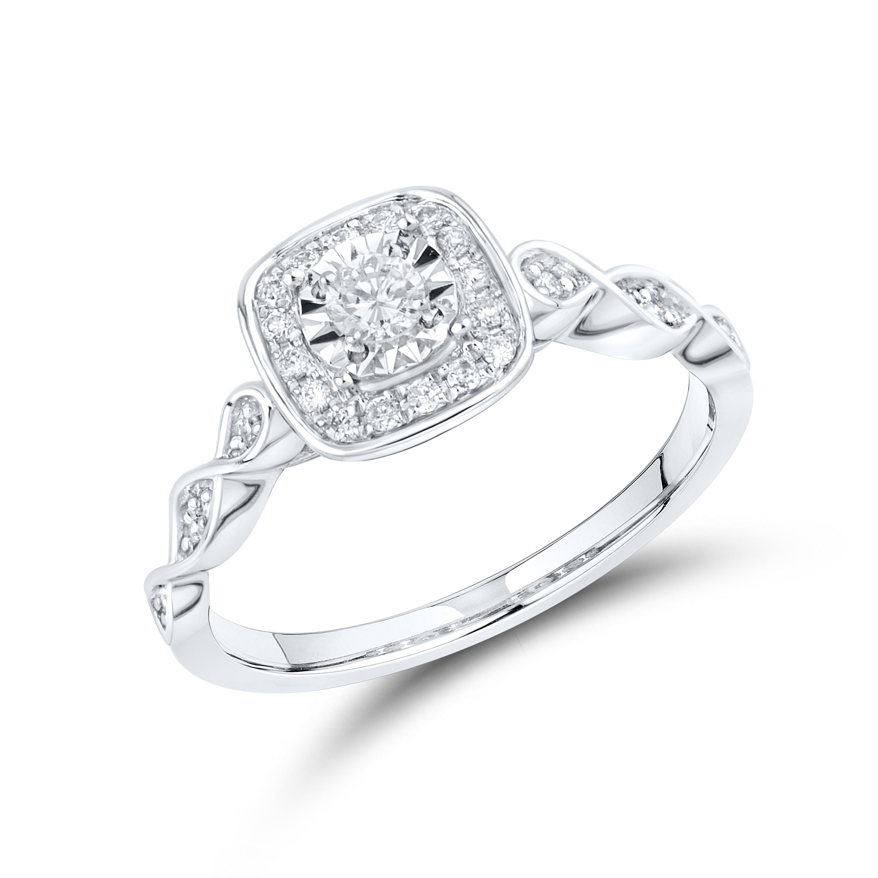 10KT WHITE GOLD 0.33 CTW DIAMOND BRIDAL SET