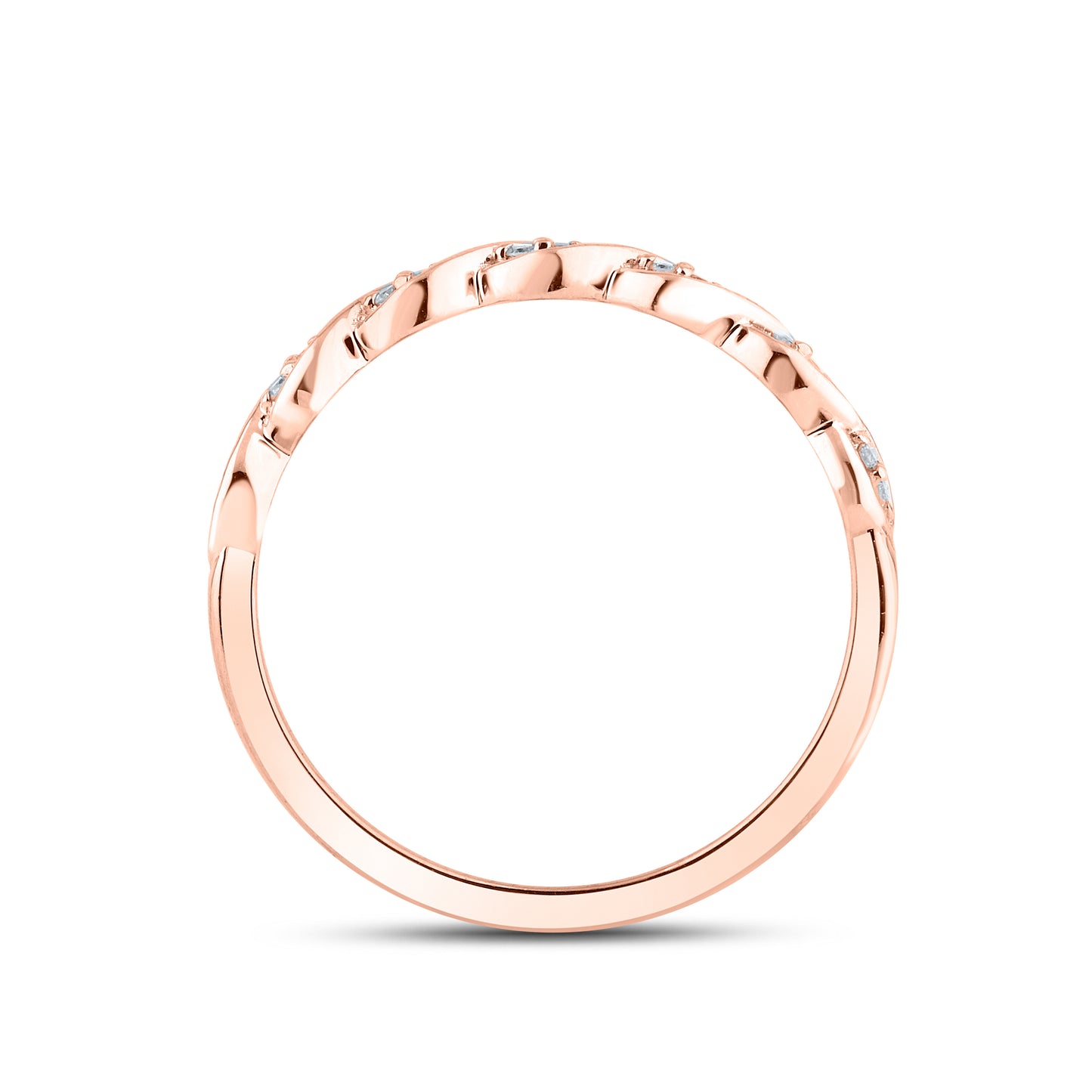 14kt Rose Gold 0.35 CTW lab Diamond Engagement Ring Set