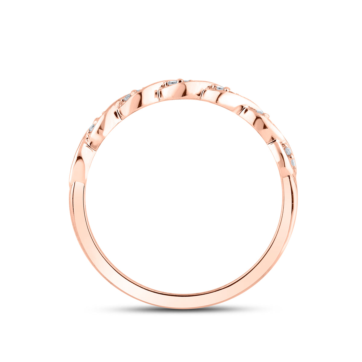 10kt Rose Gold Ring 0.33 CTW Heart Shape Diamond Bridal Ring Set