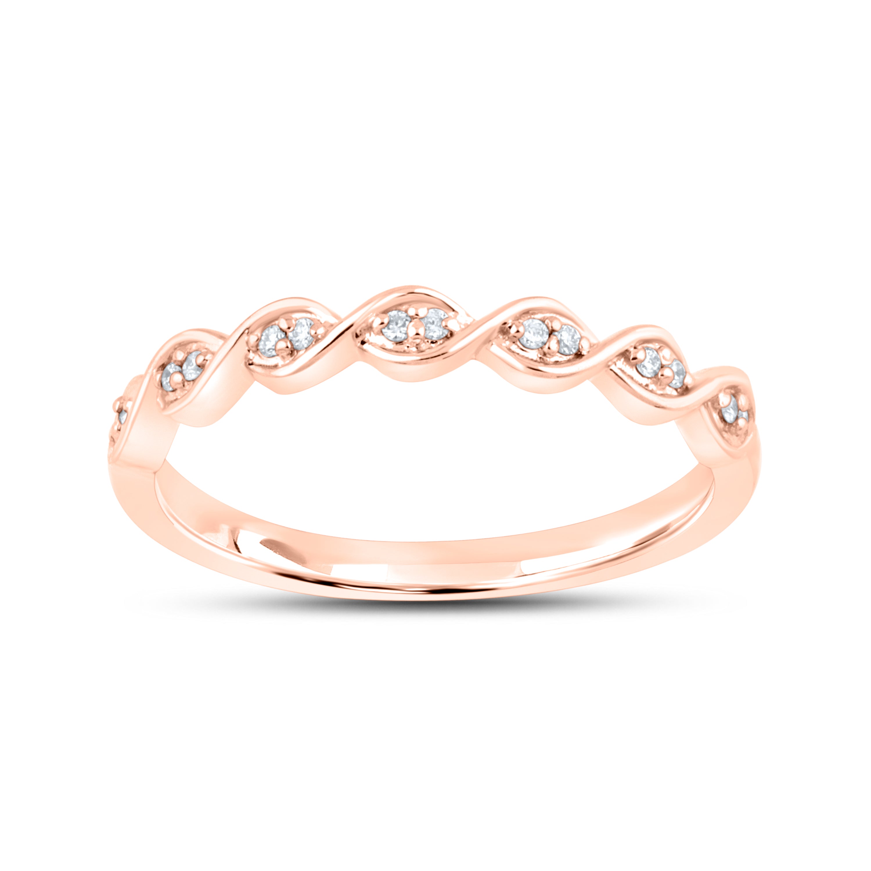 14kt Rose Gold 0.35 CTW lab Diamond Engagement Ring Set
