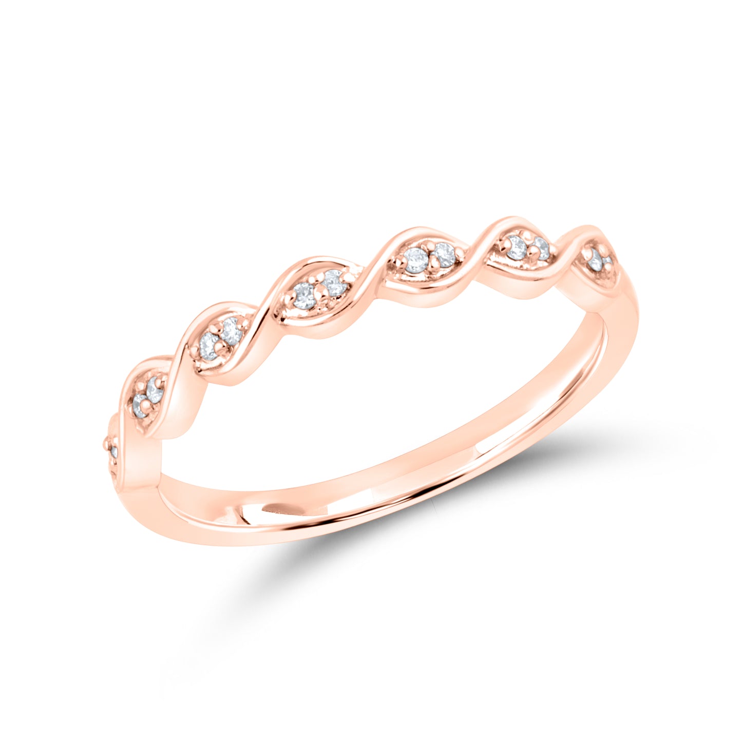 14kt Rose Gold 0.35 CTW lab Diamond Engagement Ring Set