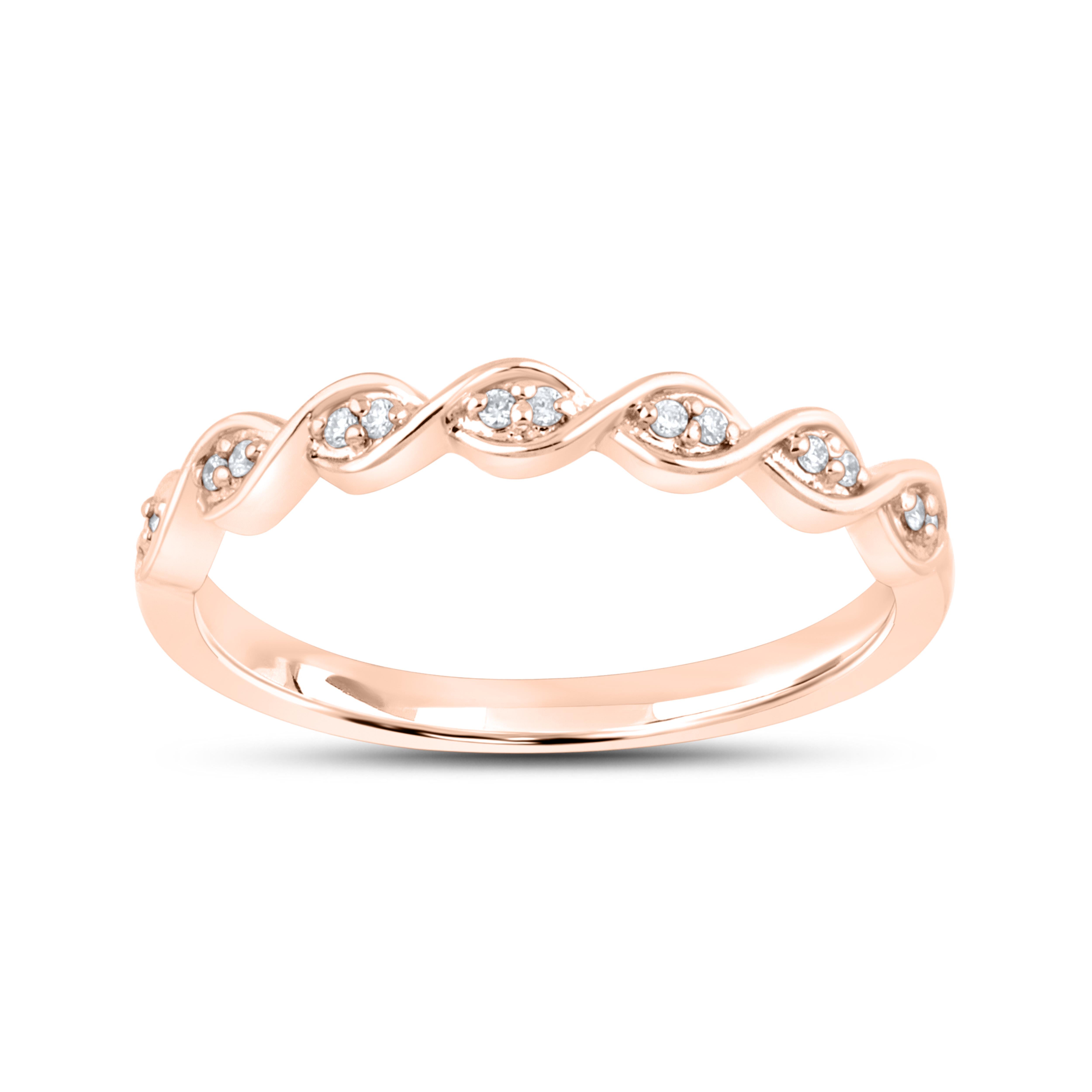10kt Rose Gold Ring 0.33 CTW Heart Shape Diamond Bridal Ring Set