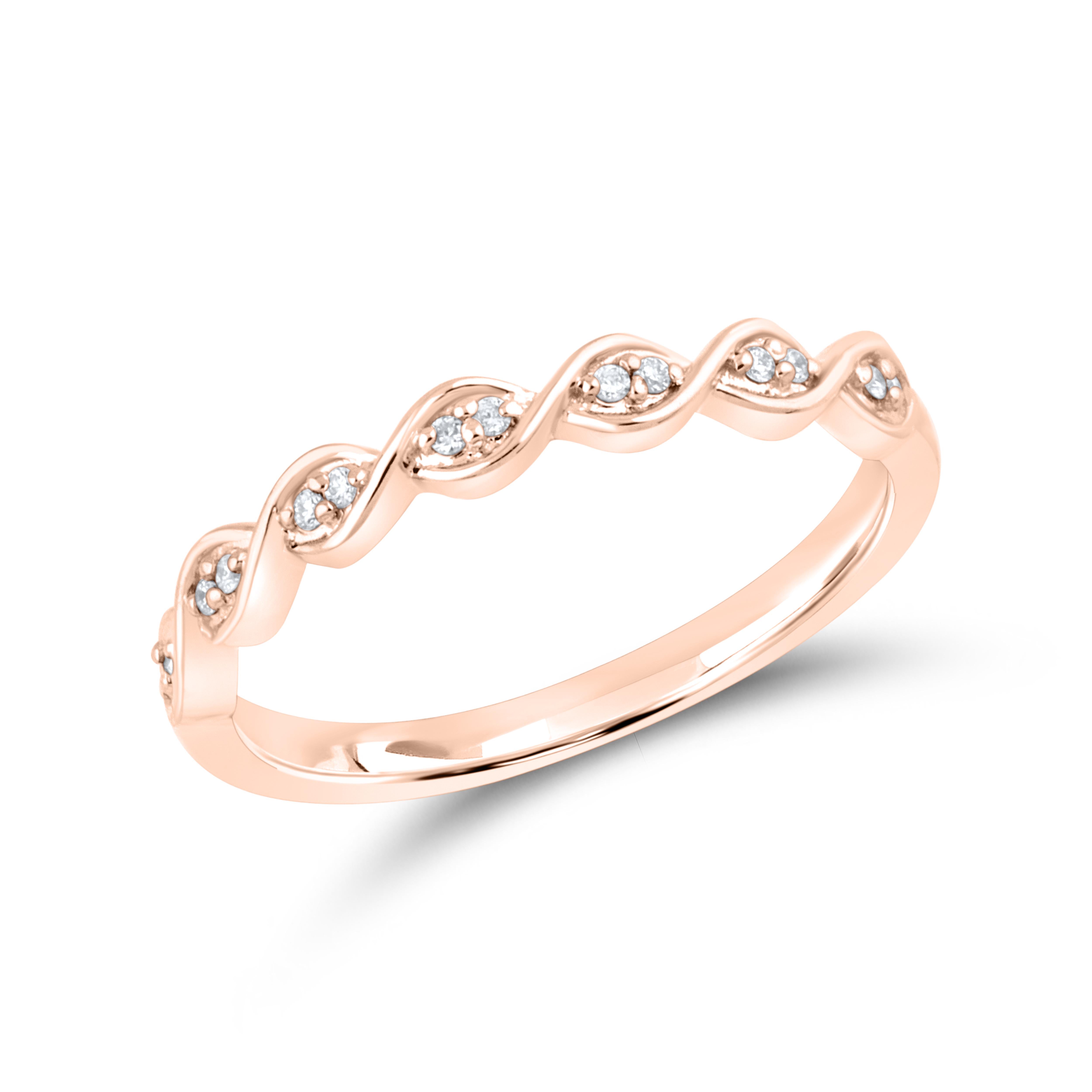 10kt Rose Gold Ring 0.33 CTW Heart Shape Diamond Bridal Ring Set