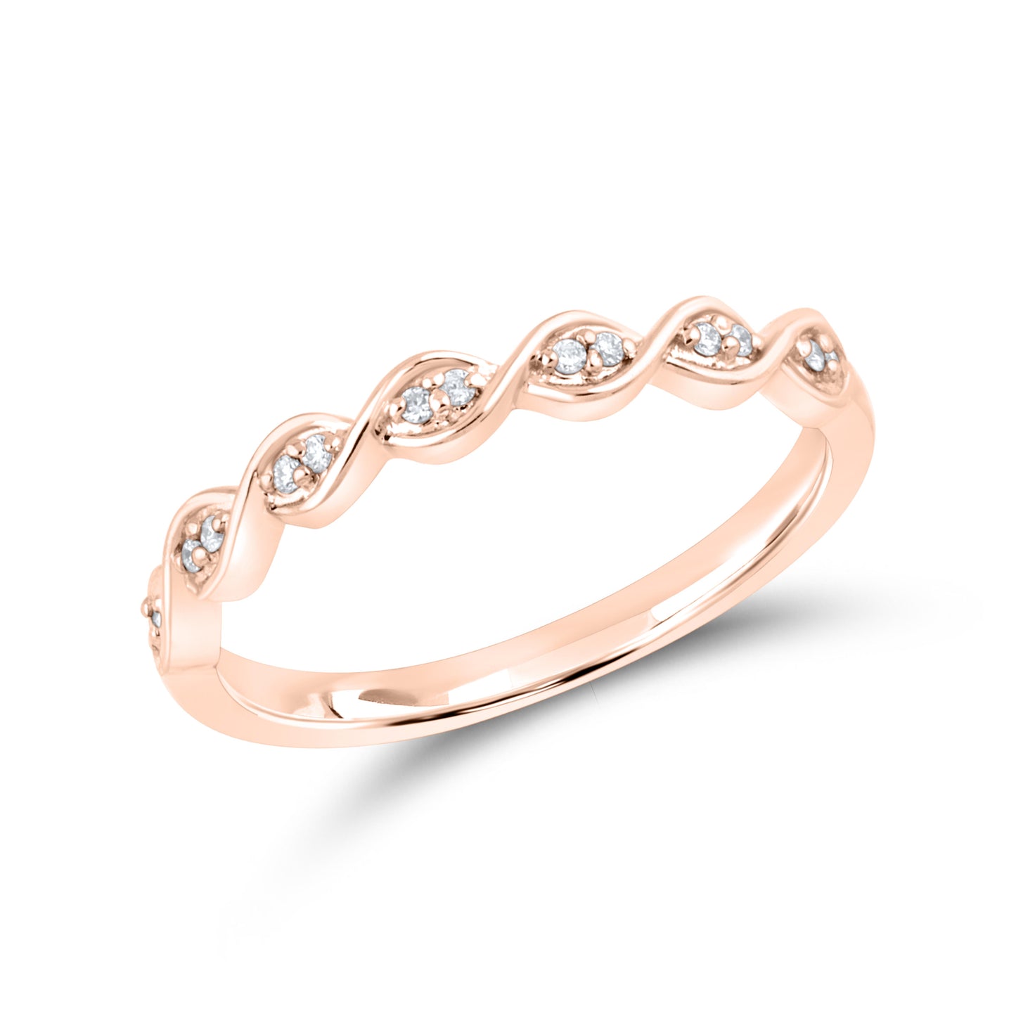 10k Rose Gold Ring 0.33 CTW Heart Shape Diamond Bridal Ring Set