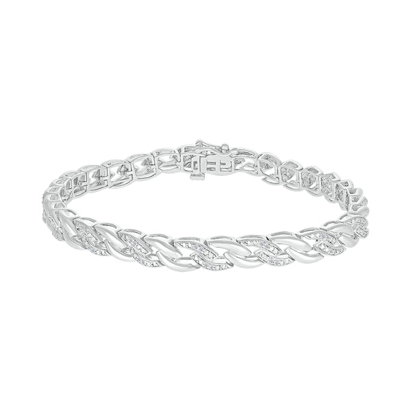 0.25 ctw diamond bracelet, sterling silver
