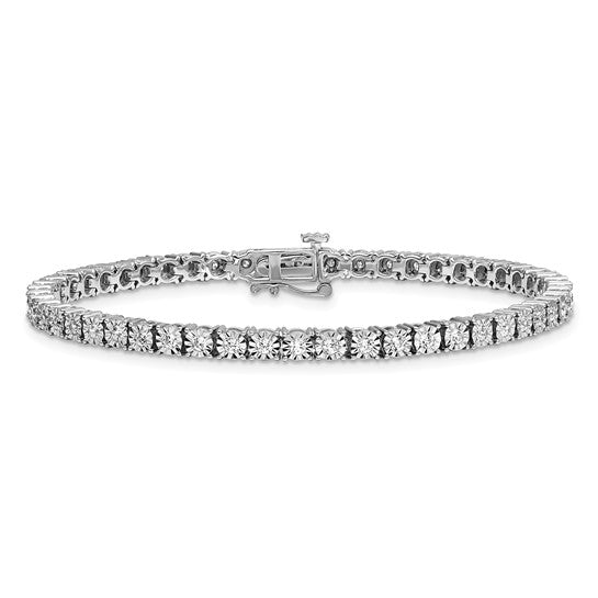 Sterling Silver 1 CTW Lab Grown Diamond VS/SI+ G+ Comp Tennis Bracelet