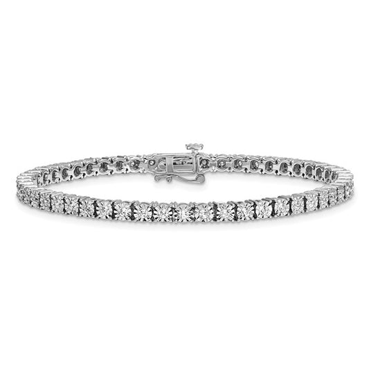 Sterling Silver 1 CTW Lab Grown Diamond VS/SI+ G+ Comp Tennis Bracelet