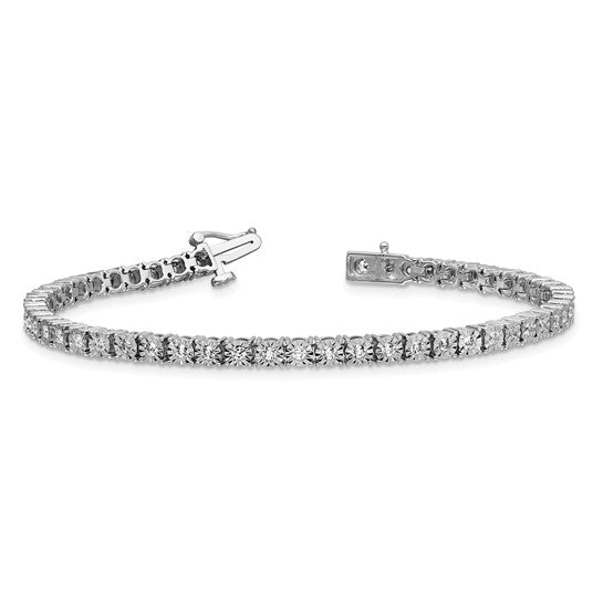 Sterling Silver 1 CTW Lab Grown Diamond VS/SI+ G+ Comp Tennis Bracelet