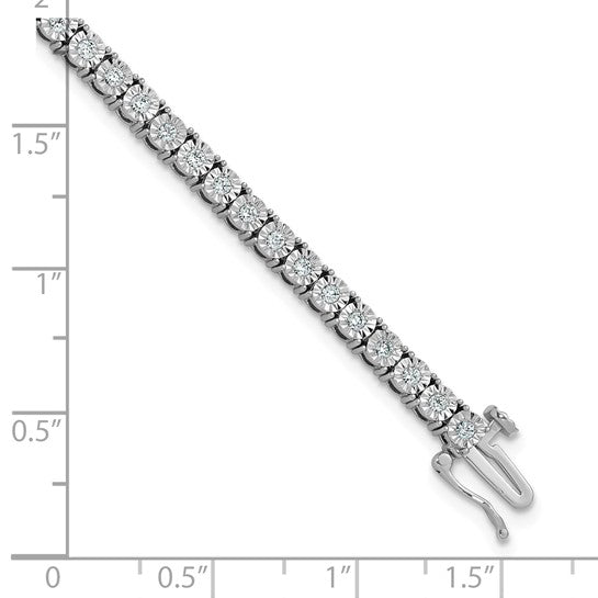 Sterling Silver 1 CTW Lab Grown Diamond VS/SI+ G+ Comp Tennis Bracelet