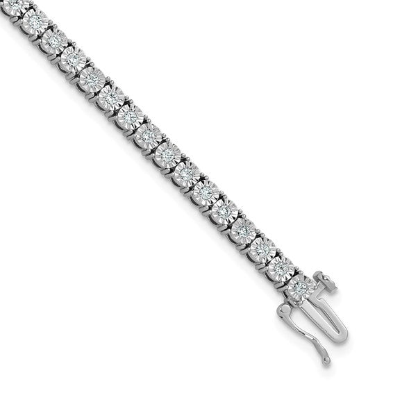 Sterling Silver 1 CTW Lab Grown Diamond VS/SI+ G+ Comp Tennis Bracelet