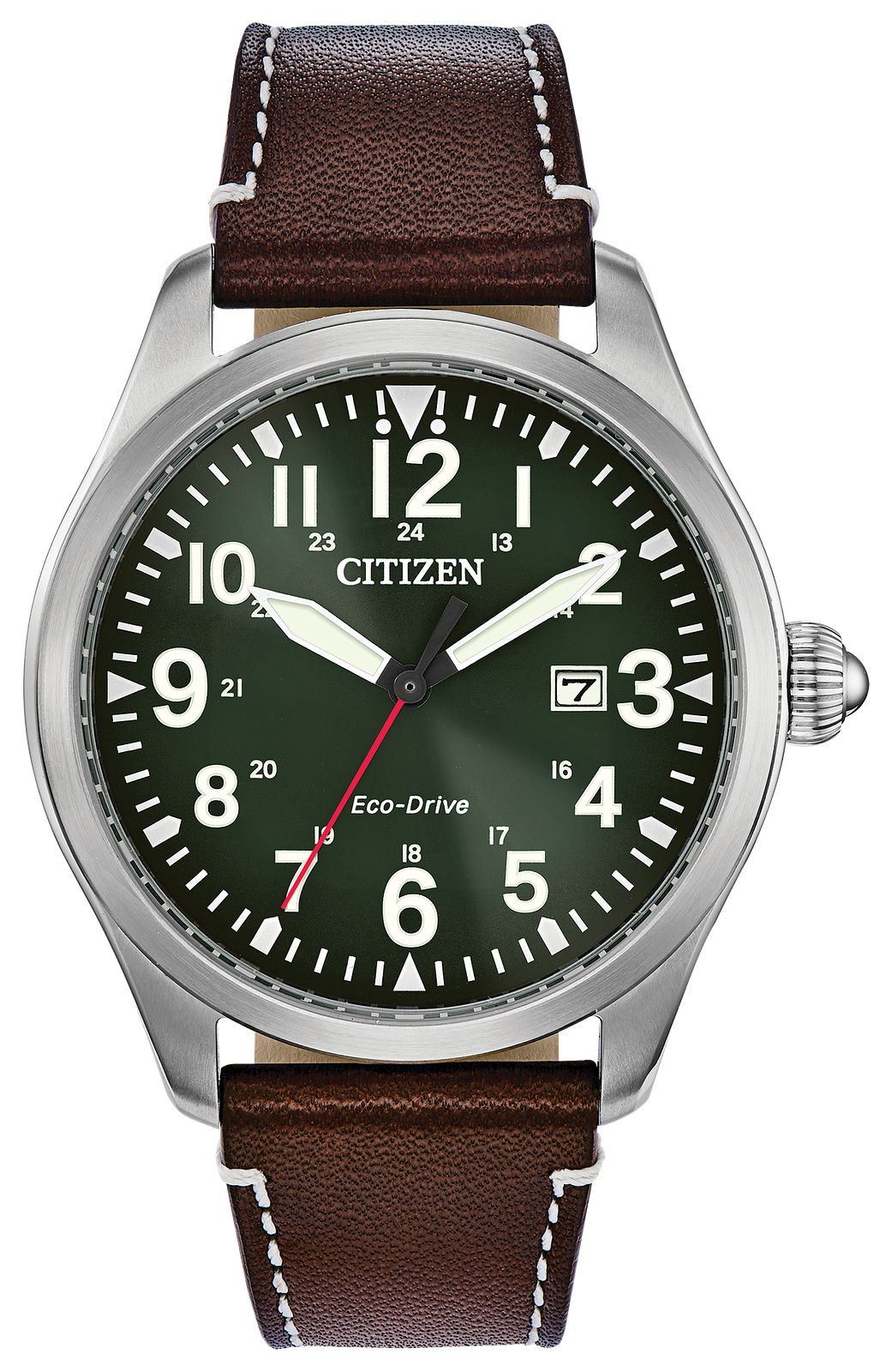 Citizen Chandler Men's Brown Leather Strap Watch Bm6838-09x