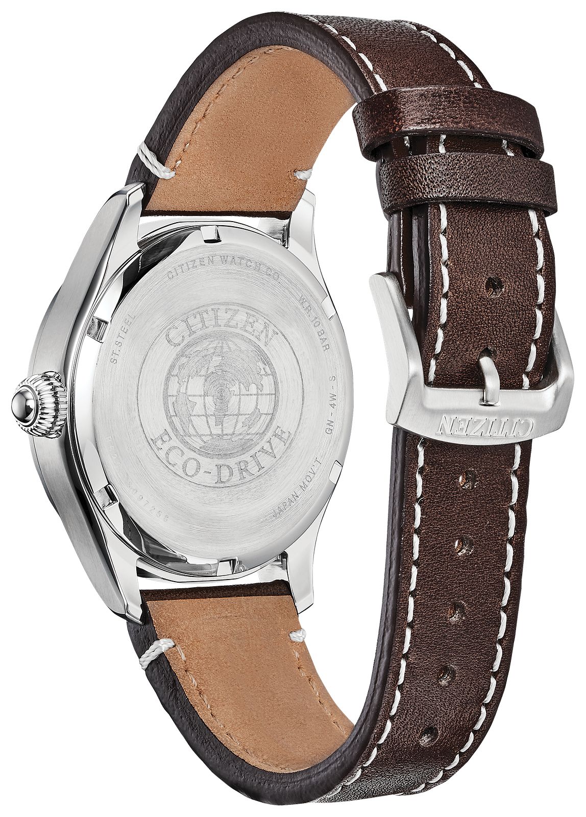 Citizen Chandler Men's Brown Leather Strap Watch Bm6838-09x