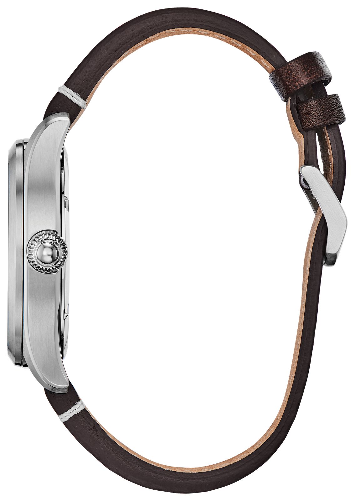 Citizen Chandler Men's Brown Leather Strap Watch Bm6838-09x