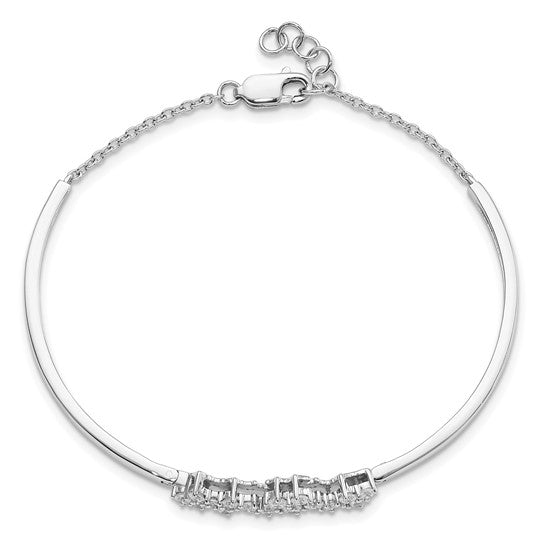 14kt White Gold Diamond Bangle Bracelet