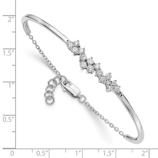 14kt White Gold Diamond Bangle Bracelet