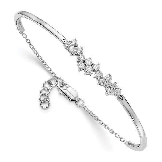 14kt White Gold Diamond Bangle Bracelet