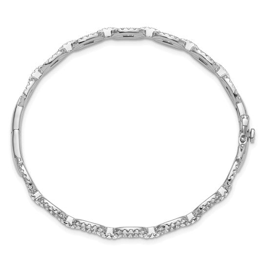 14KT White Gold 2 1/6 carat Lab Grown Diamond VS+ F+ 7 in Complete Link Bracelet