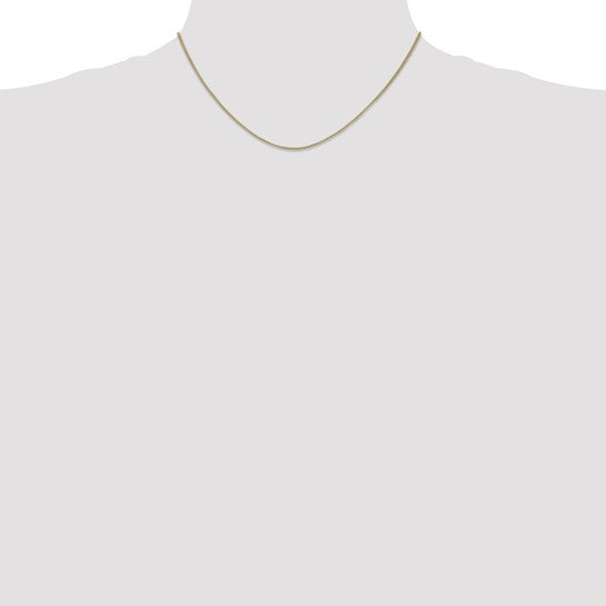 14KT Yellow Gold 16 inch .7mm Box with Lobster Clasp Chain
